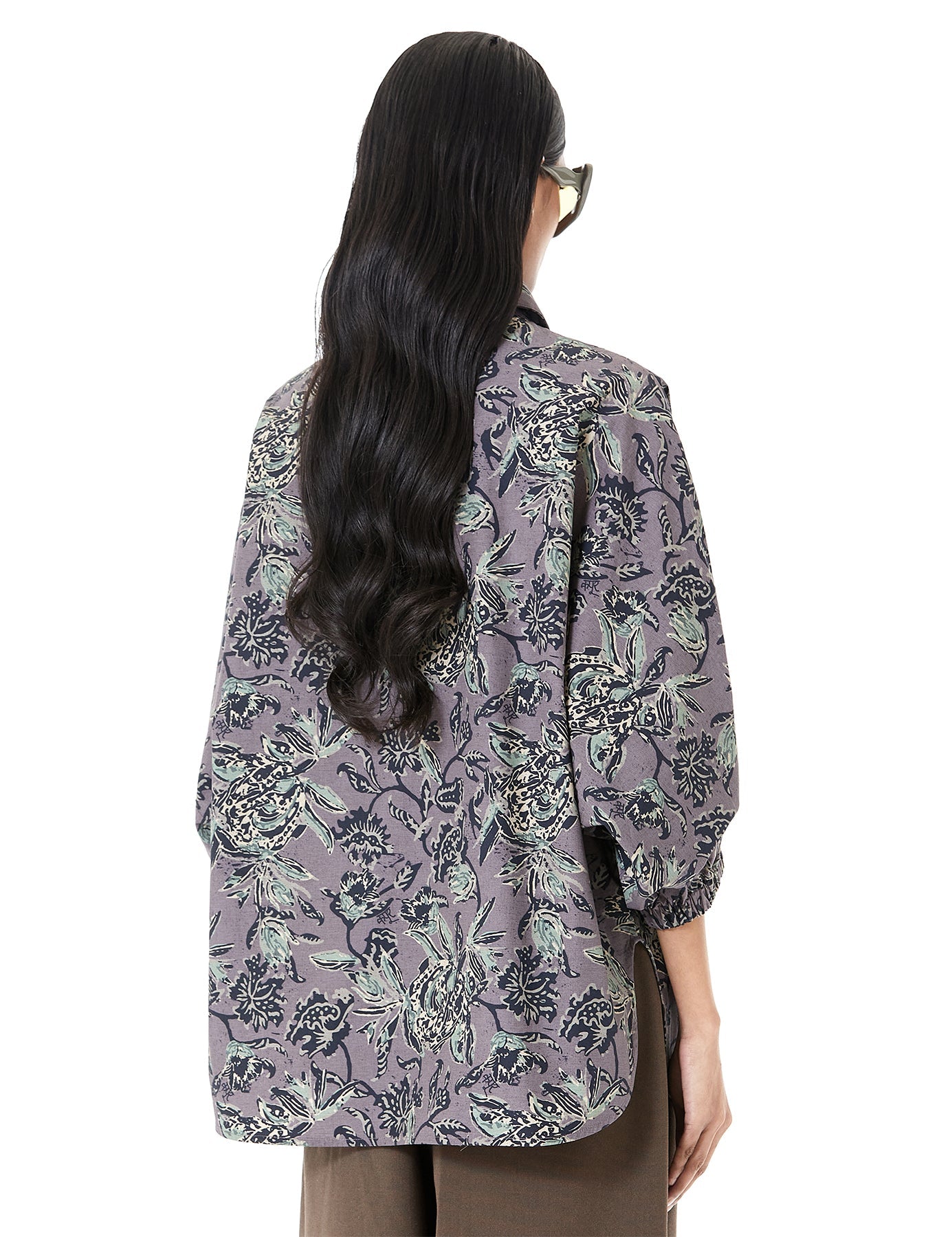 Ajrakh Print Polo Batwing Shirt