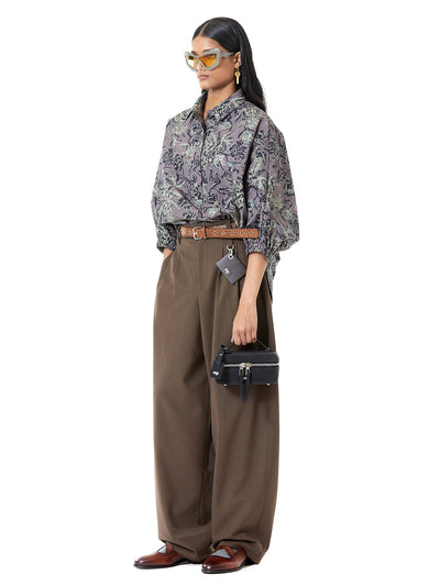 Ajrakh Print Polo Batwing Shirt