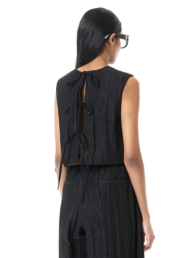 Cropped Tie-up Gilet