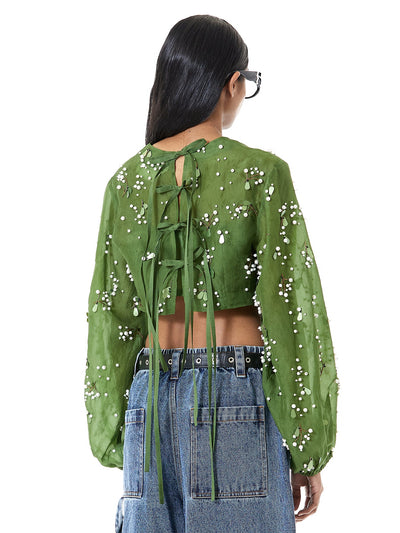 Handcrafted Jasmine Cropped blouse
