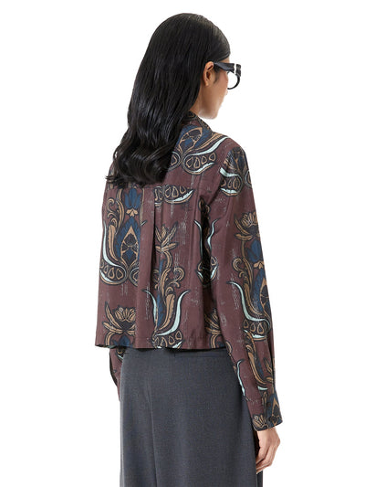 Cropped Mughals Satin Shirt