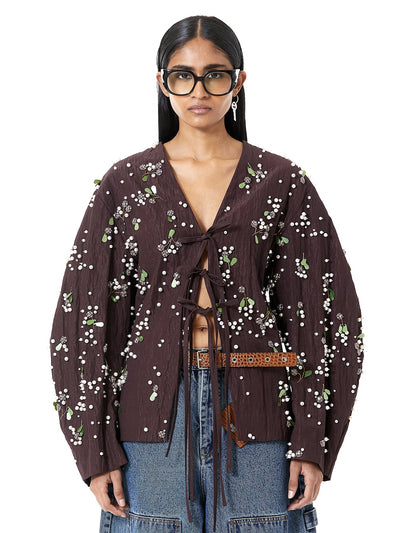 Handcrafted Jasmine Tie-up Jacket