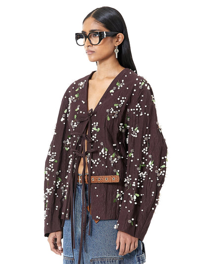 Handcrafted Jasmine Tie-up Jacket
