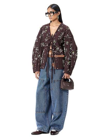 Handcrafted Jasmine Tie-up Jacket