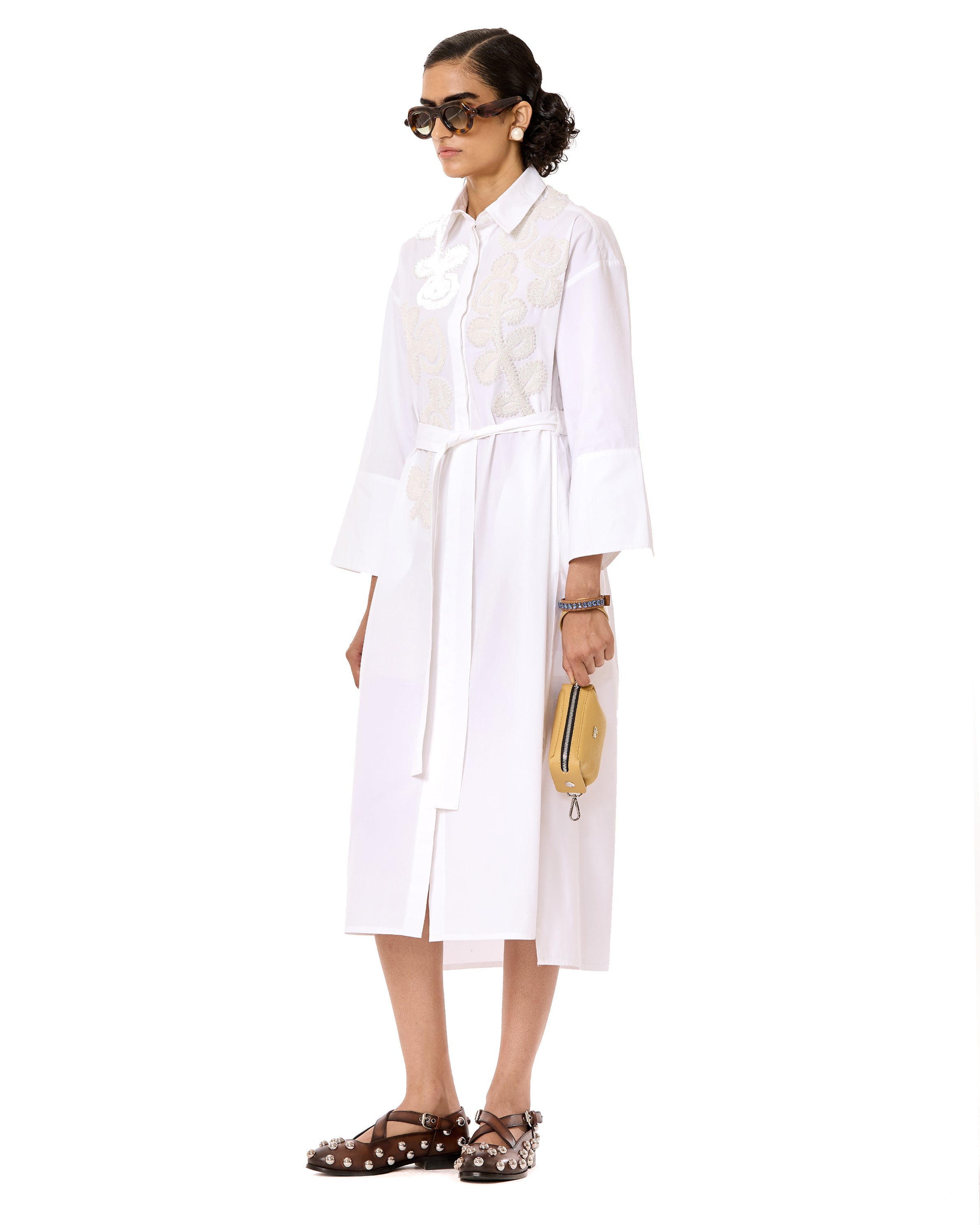 Handcrafted Belted Shirt Dress