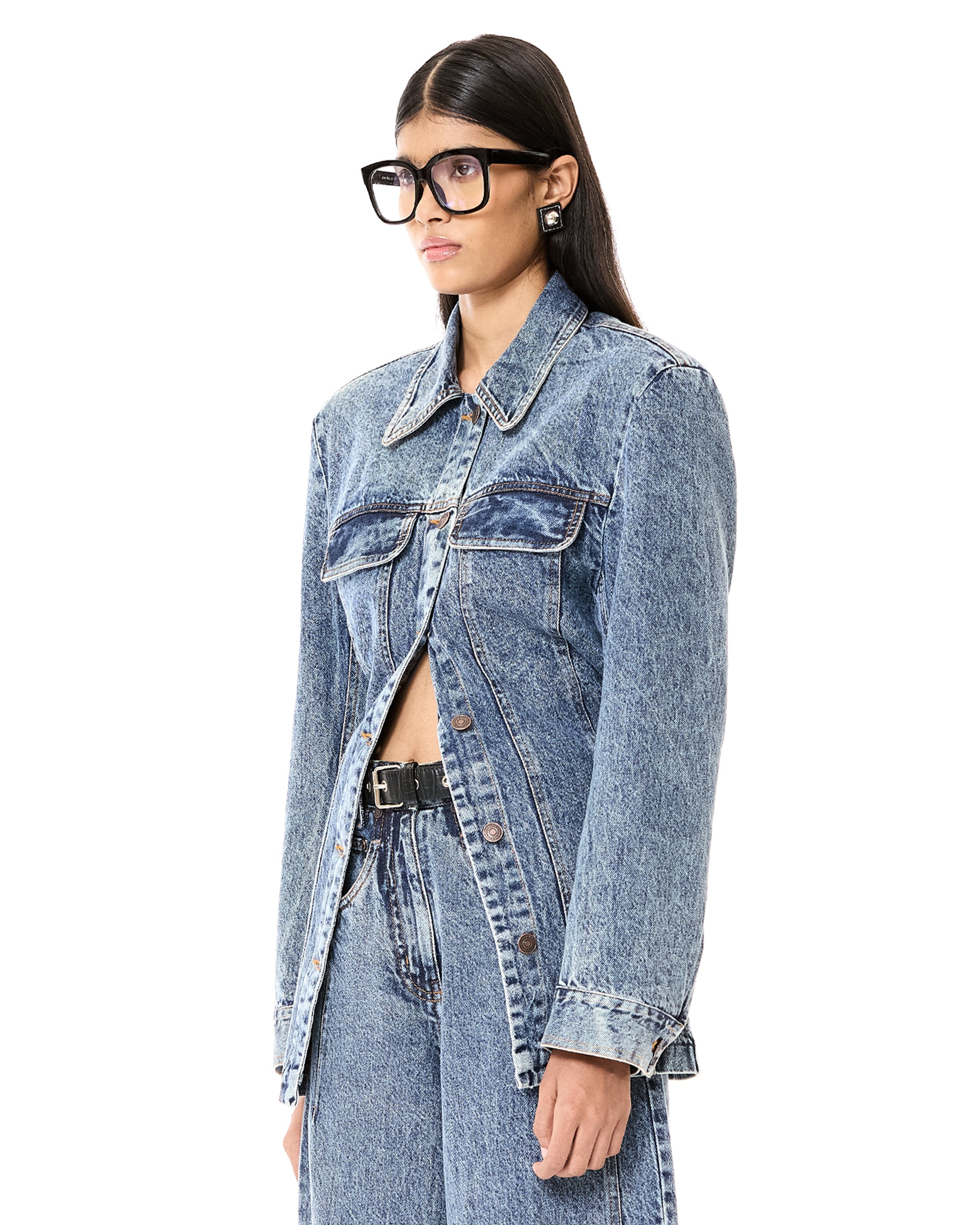 Cinched Tie-up Shacket