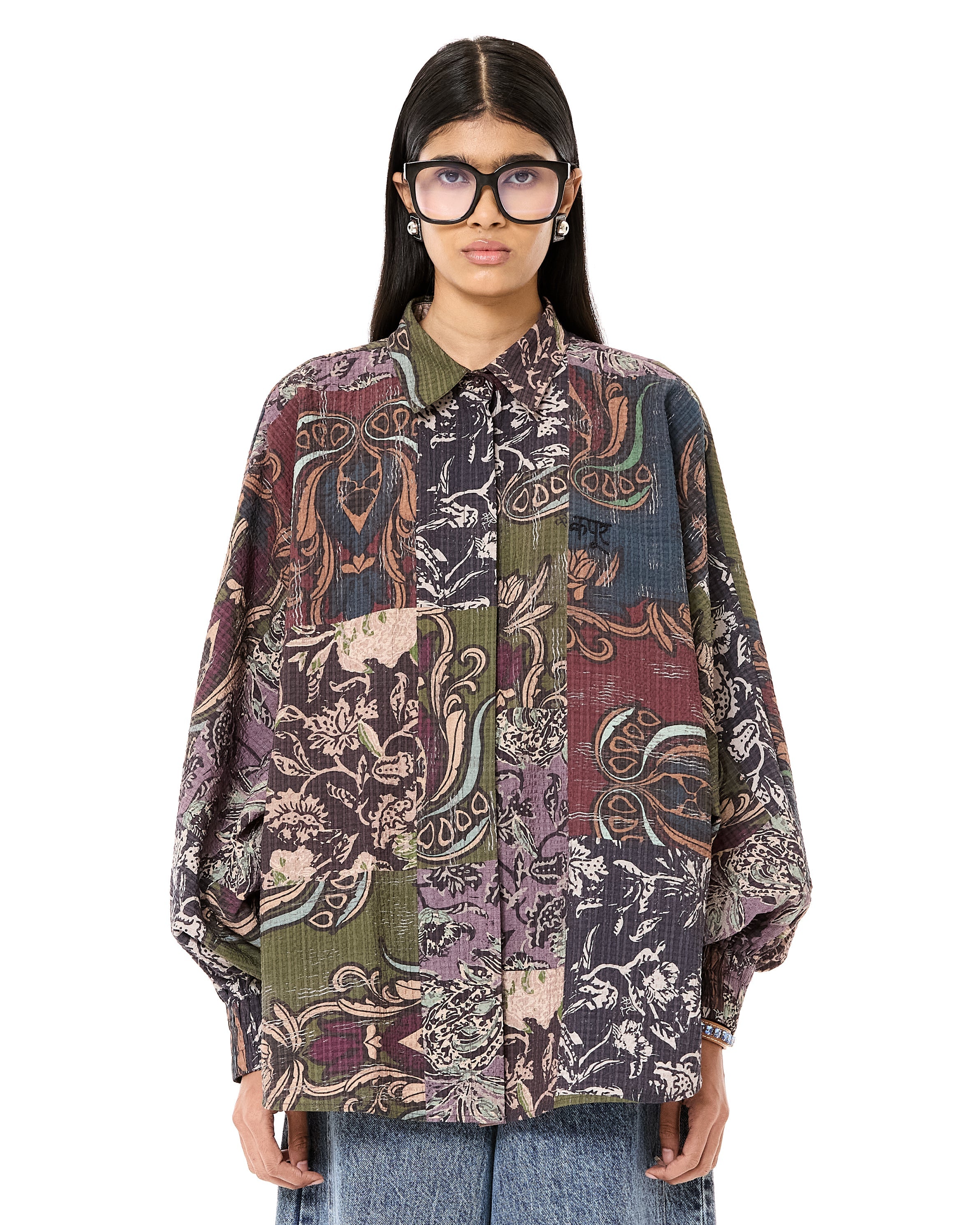 Multi Print Batwing Shirt