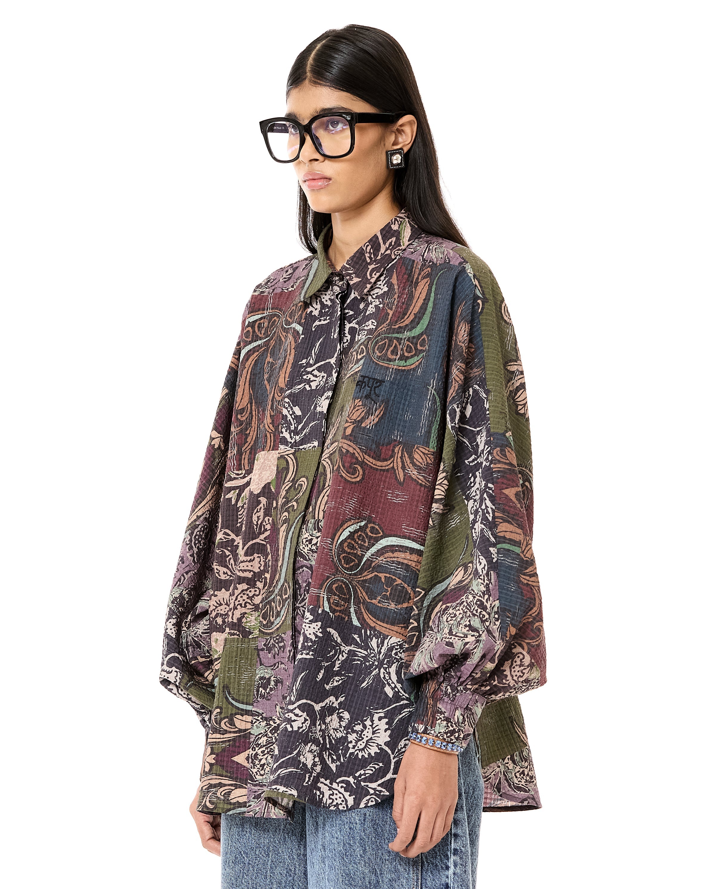 Multi Print Batwing Shirt