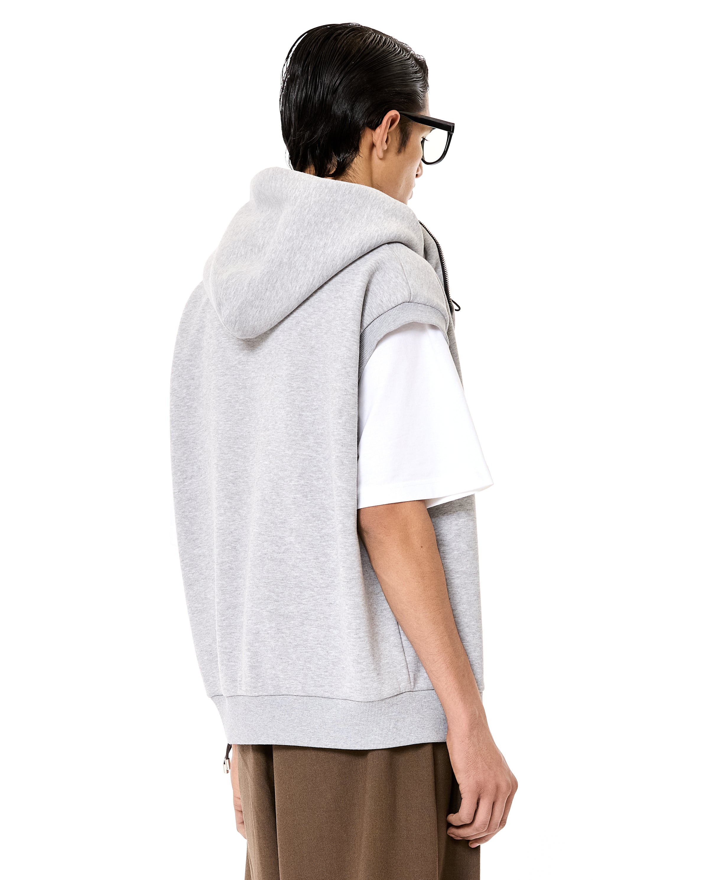 Brushed Fleece Hoodie Vest