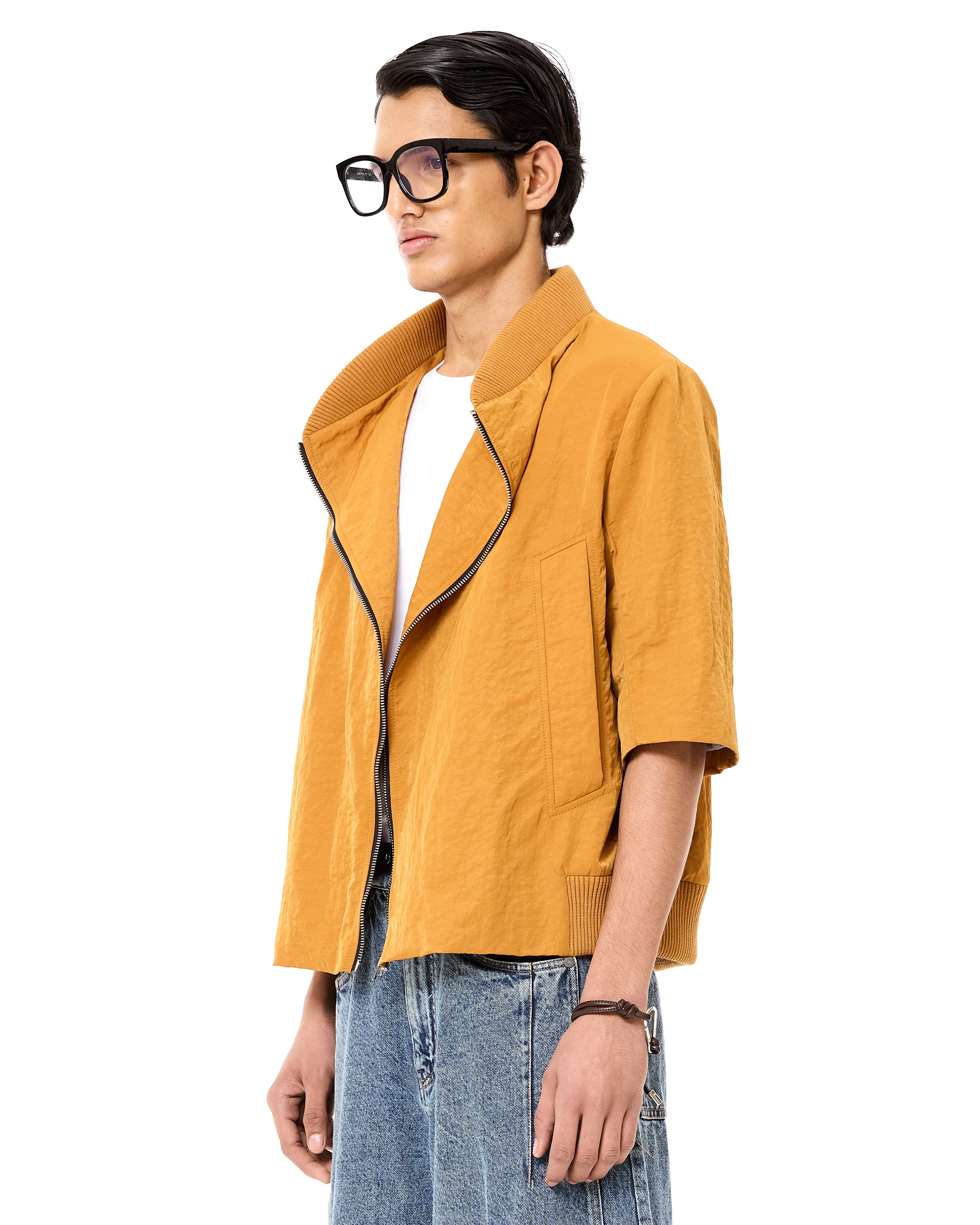Expanded Half Sleeves Bomber Jacket