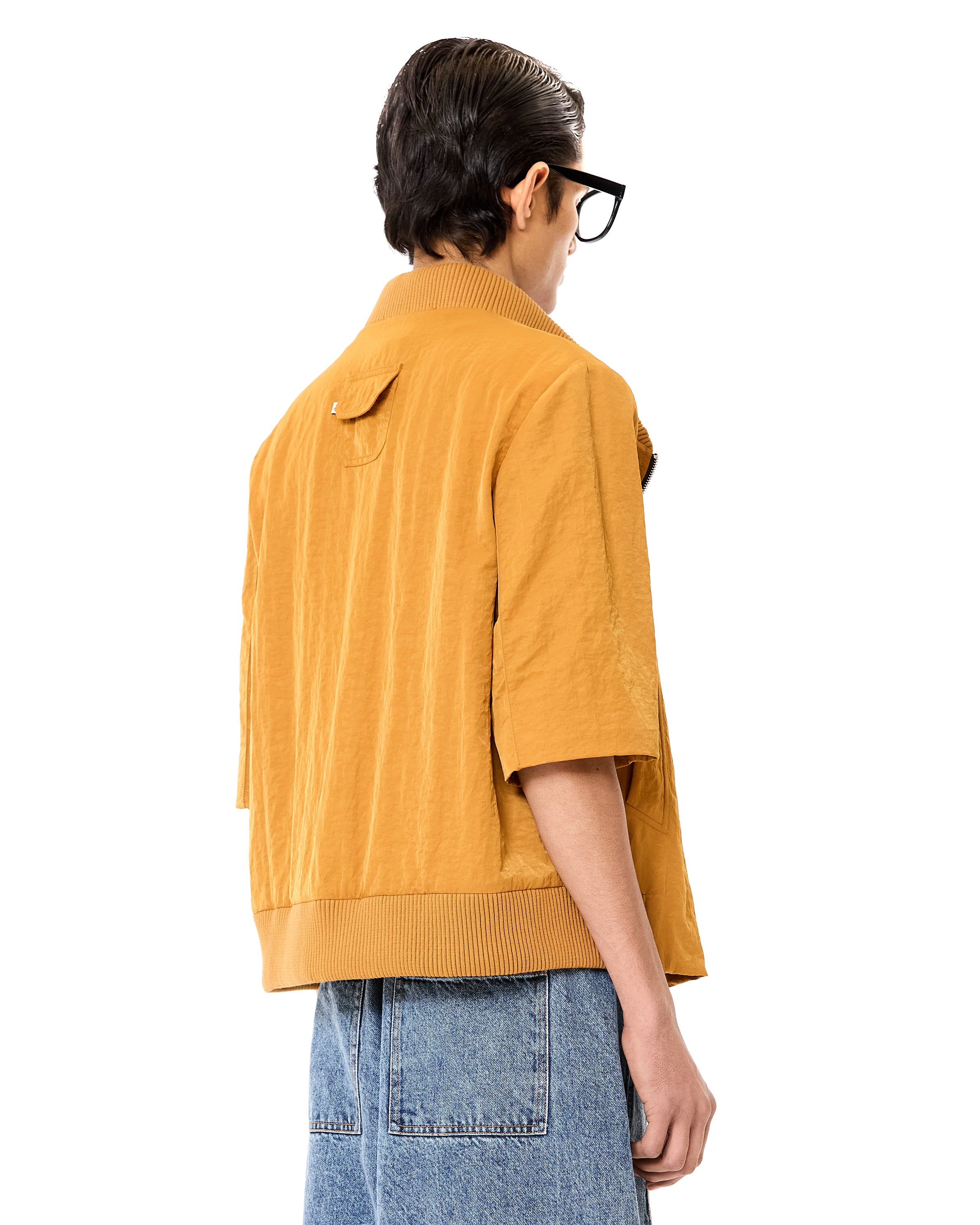 Expanded Half Sleeves Bomber Jacket