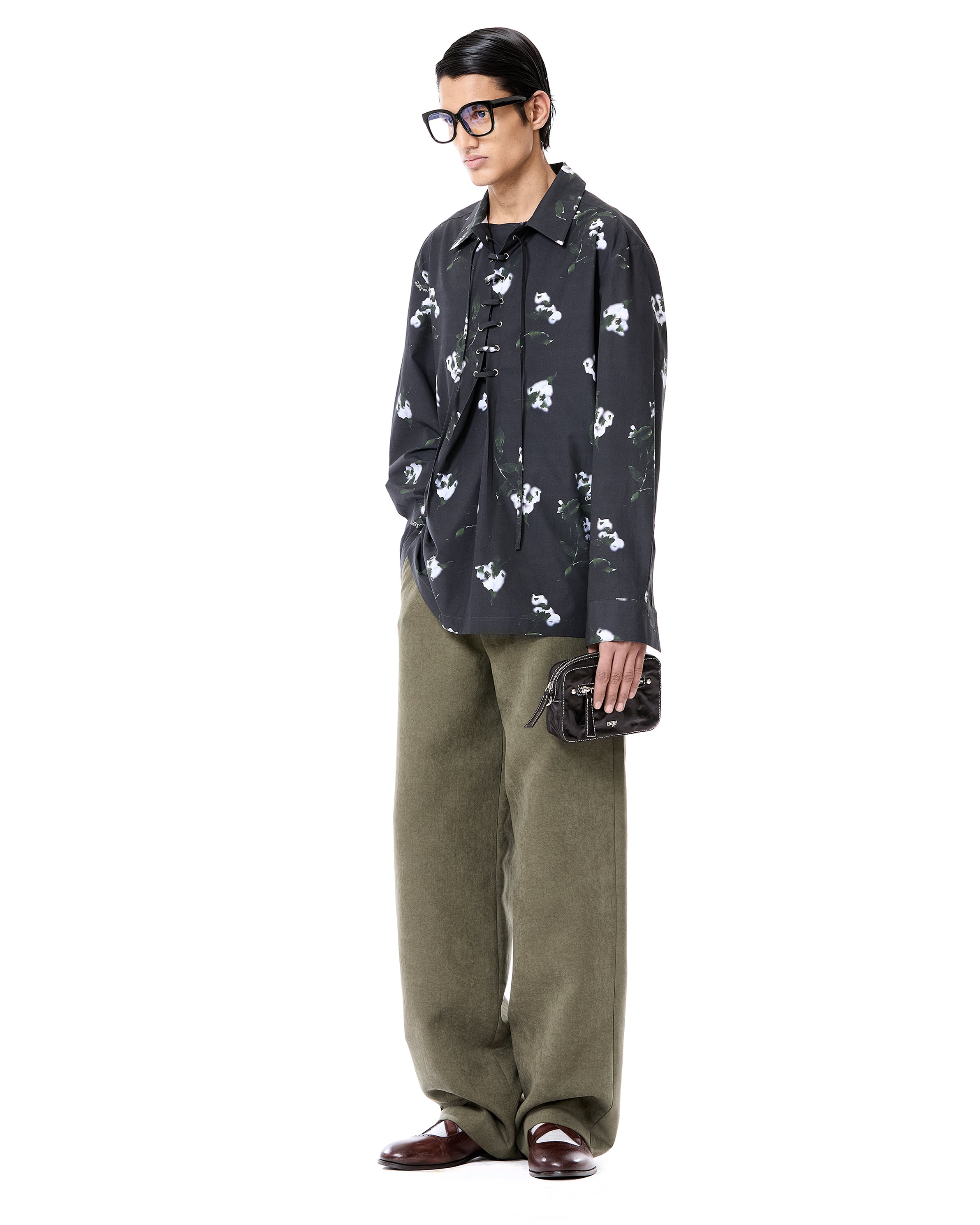 Printed Laced Polo Shirt