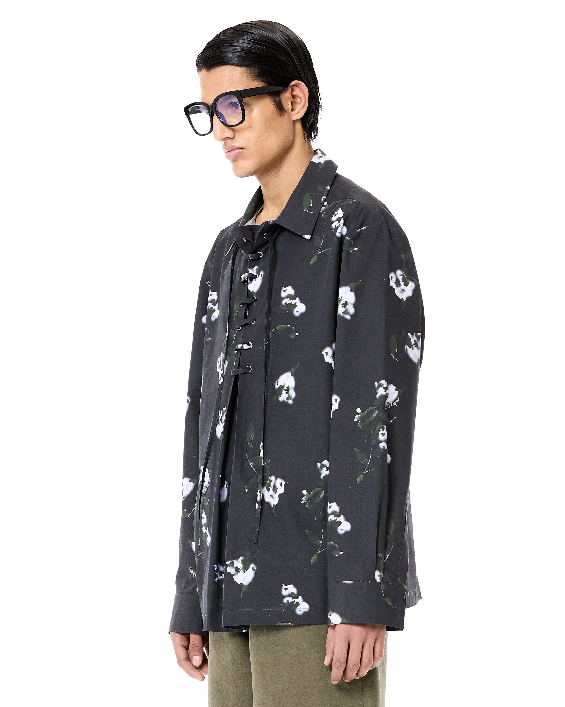 Printed Laced Polo Shirt