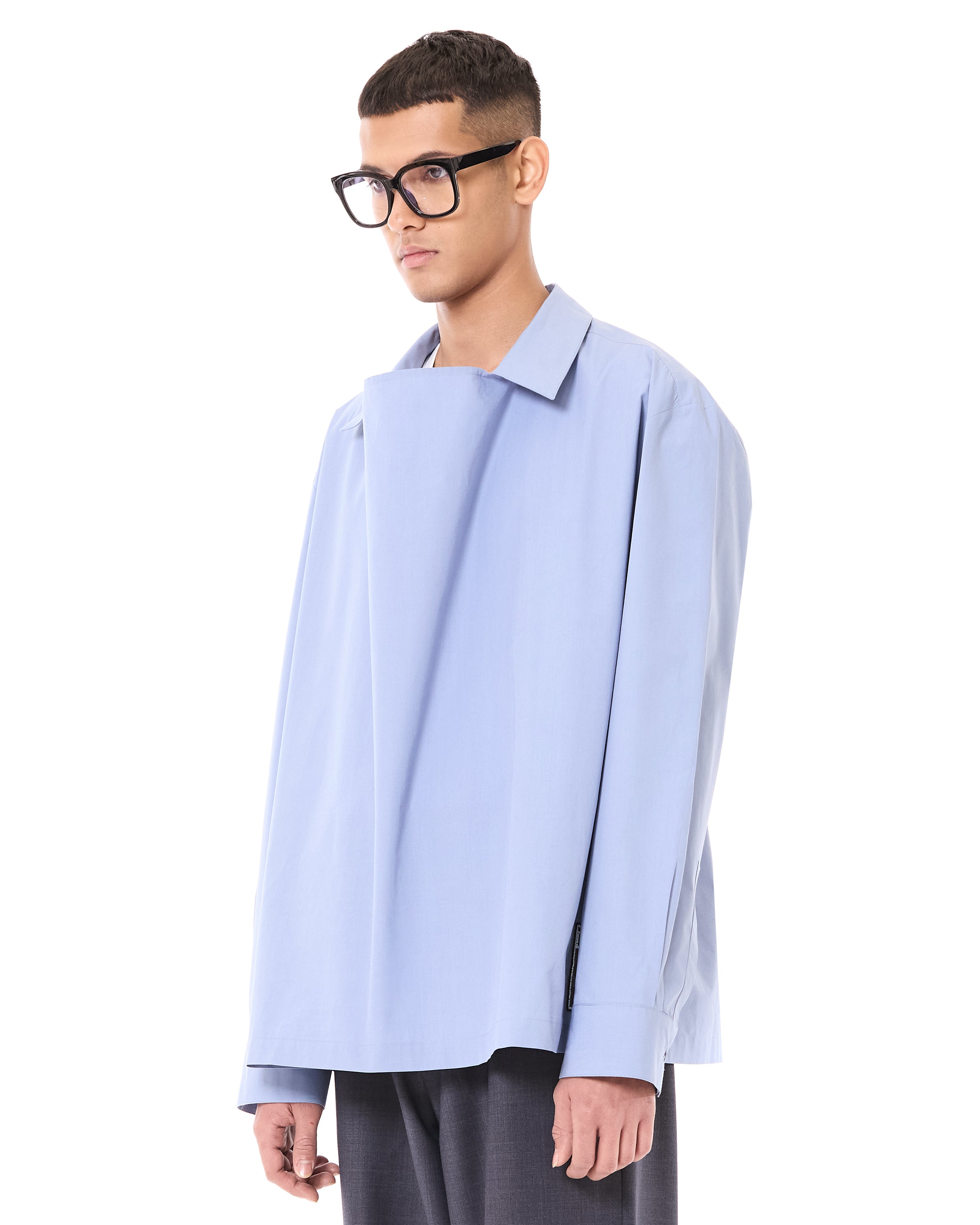 Cowl Neck Polo Shirt