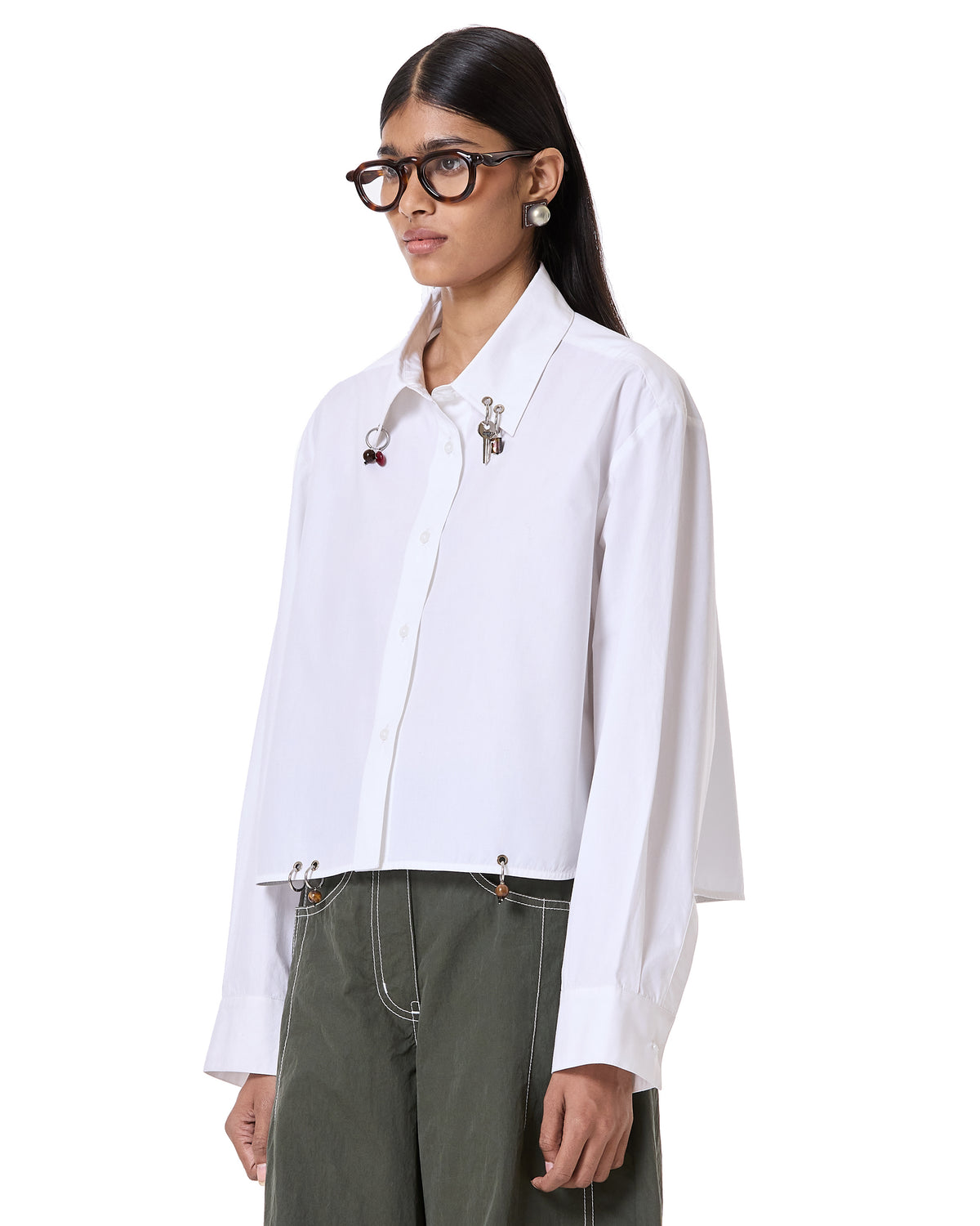 Prieced cropped shirt