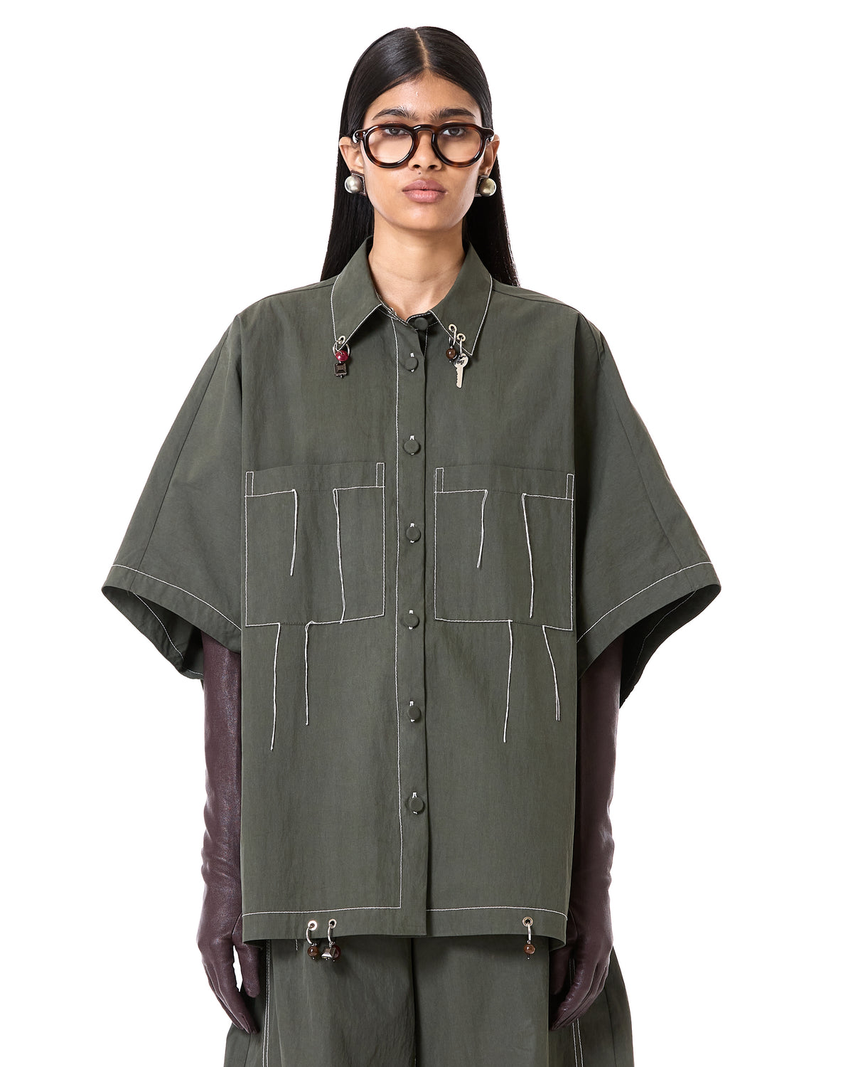 Pierced Half Tent Shirt