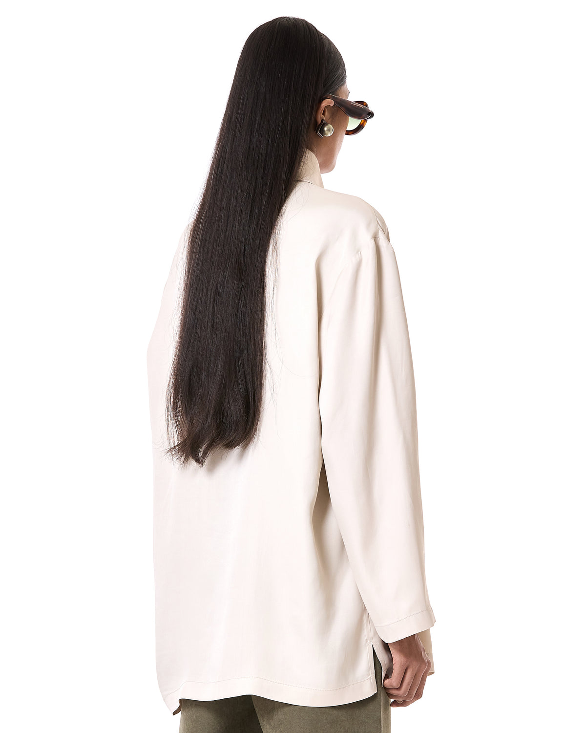 Satin Cowl Shirt