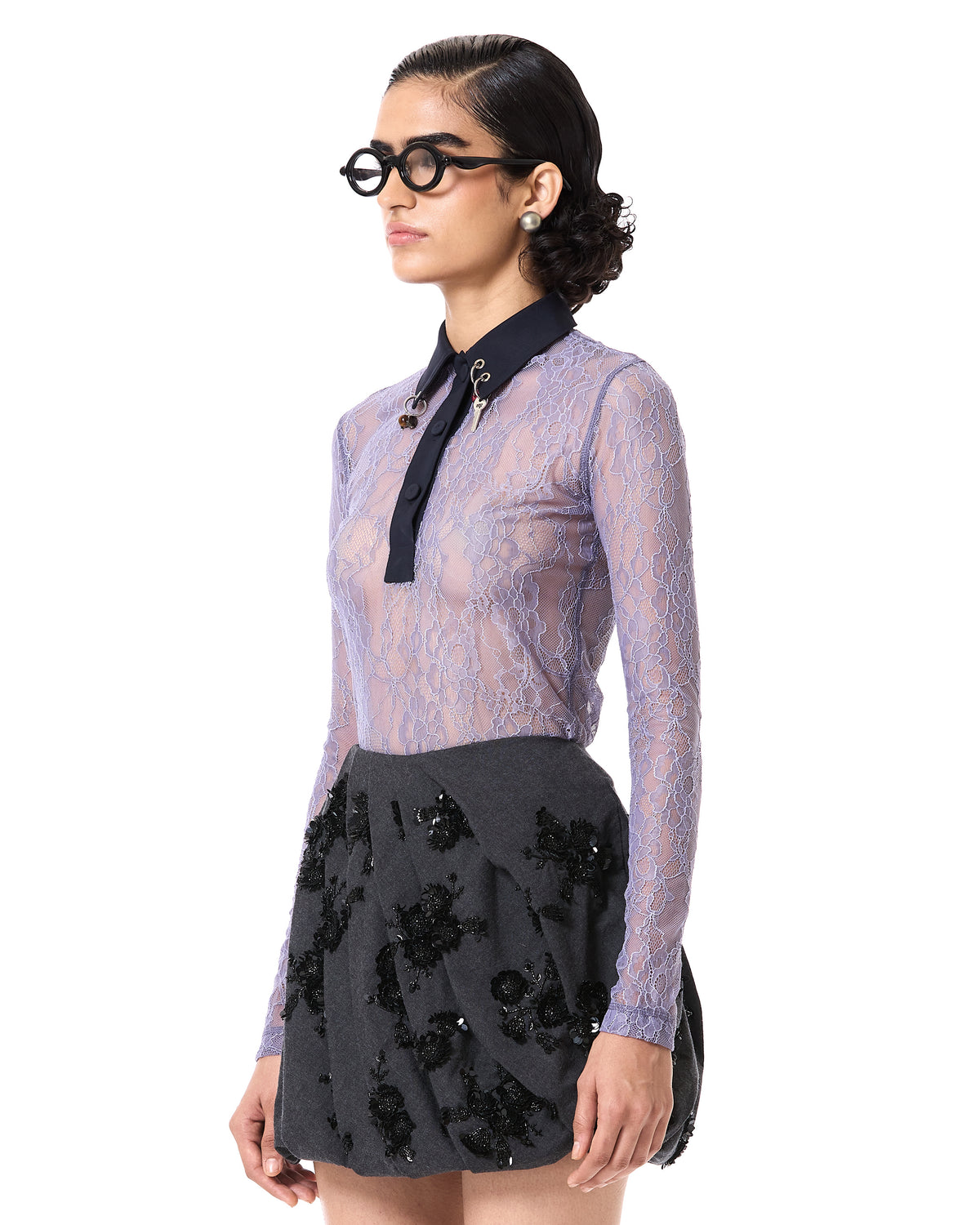 Pierced Lace Polo