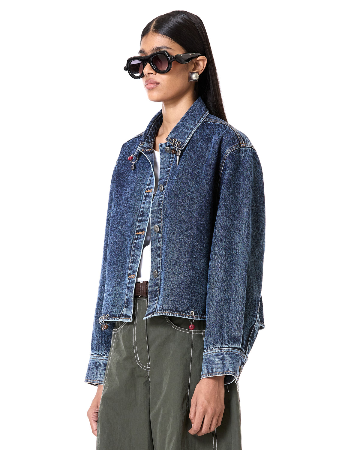 Pierced Cropped Shacket
