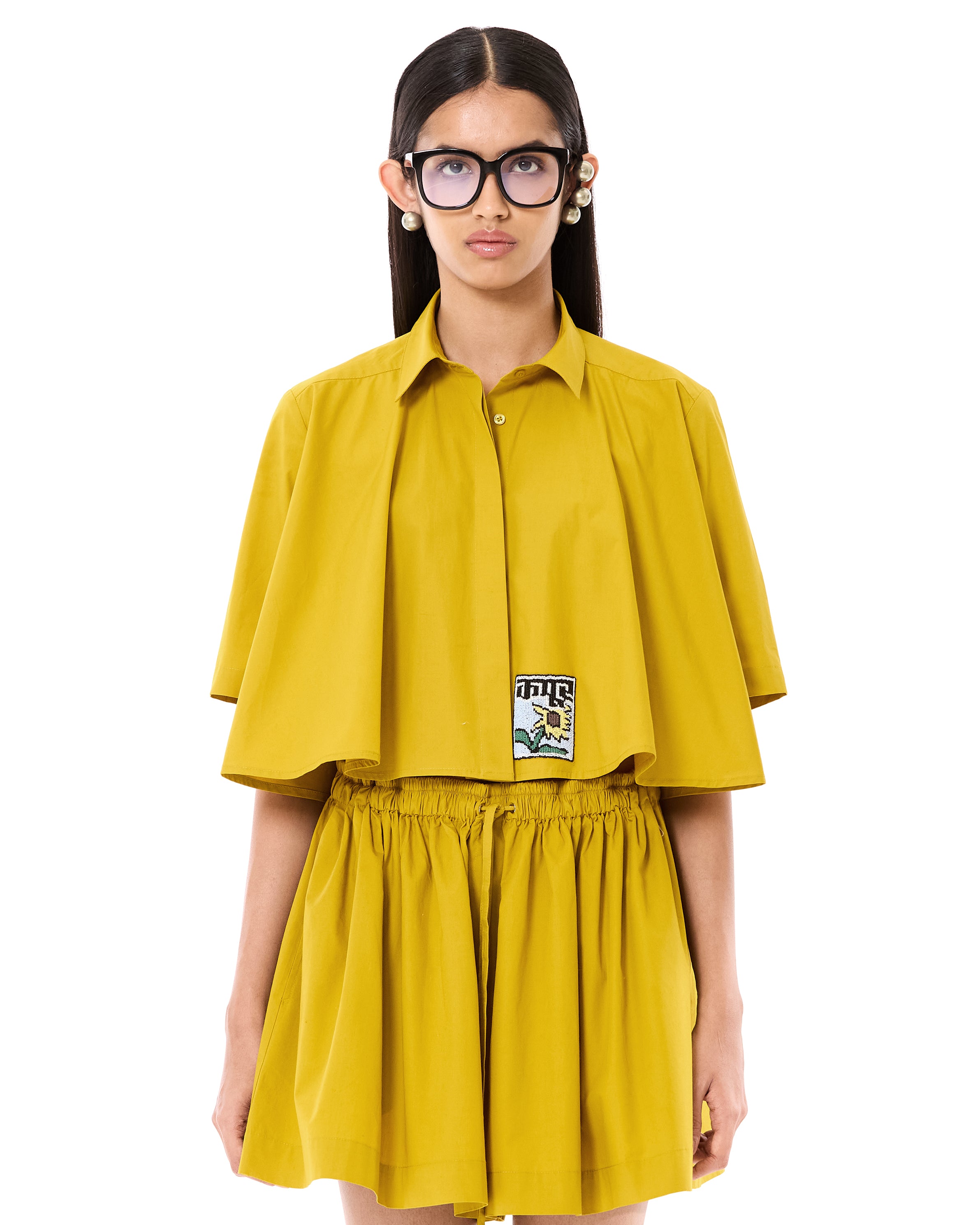Flared Crop Shirt