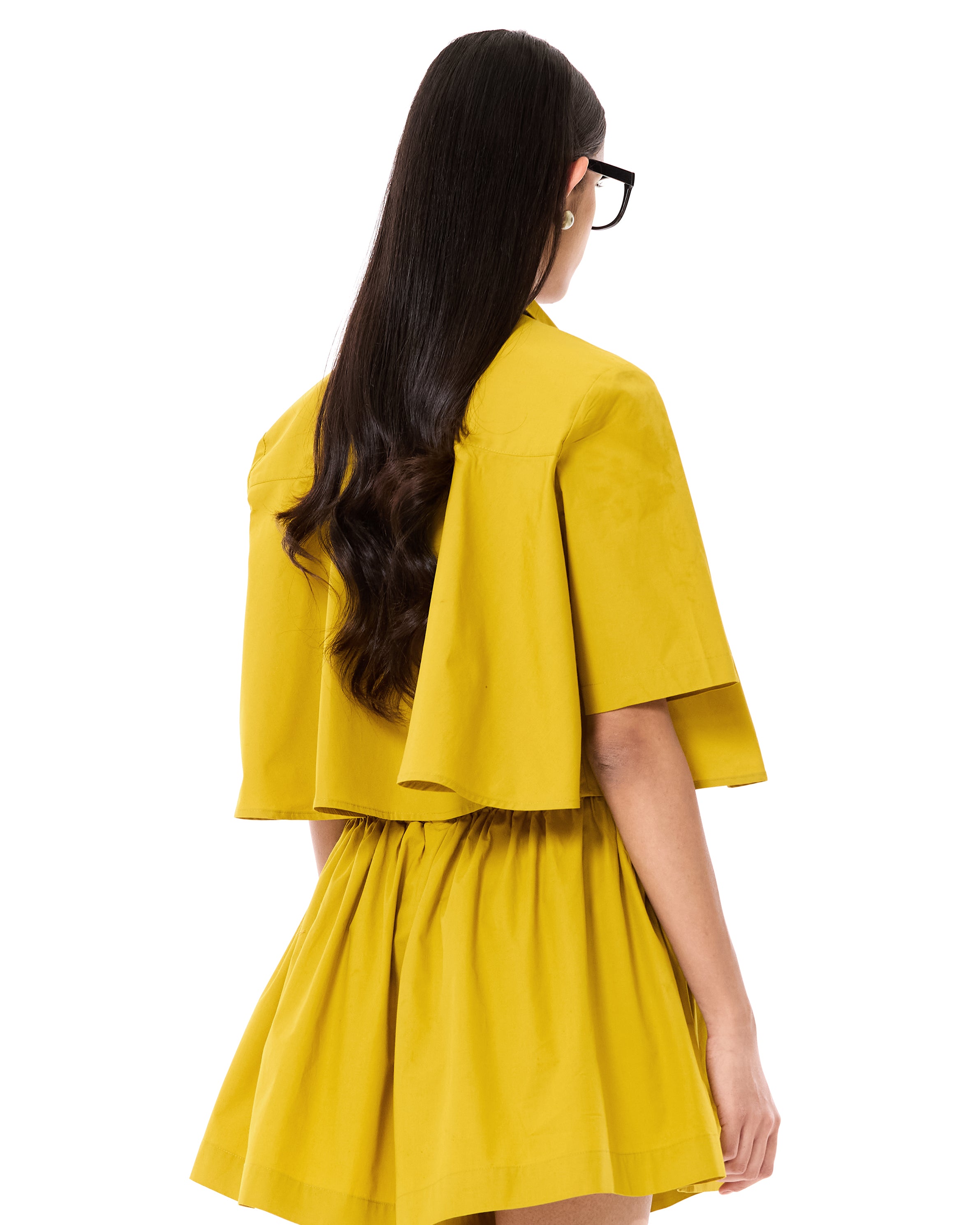 Flared Crop Shirt