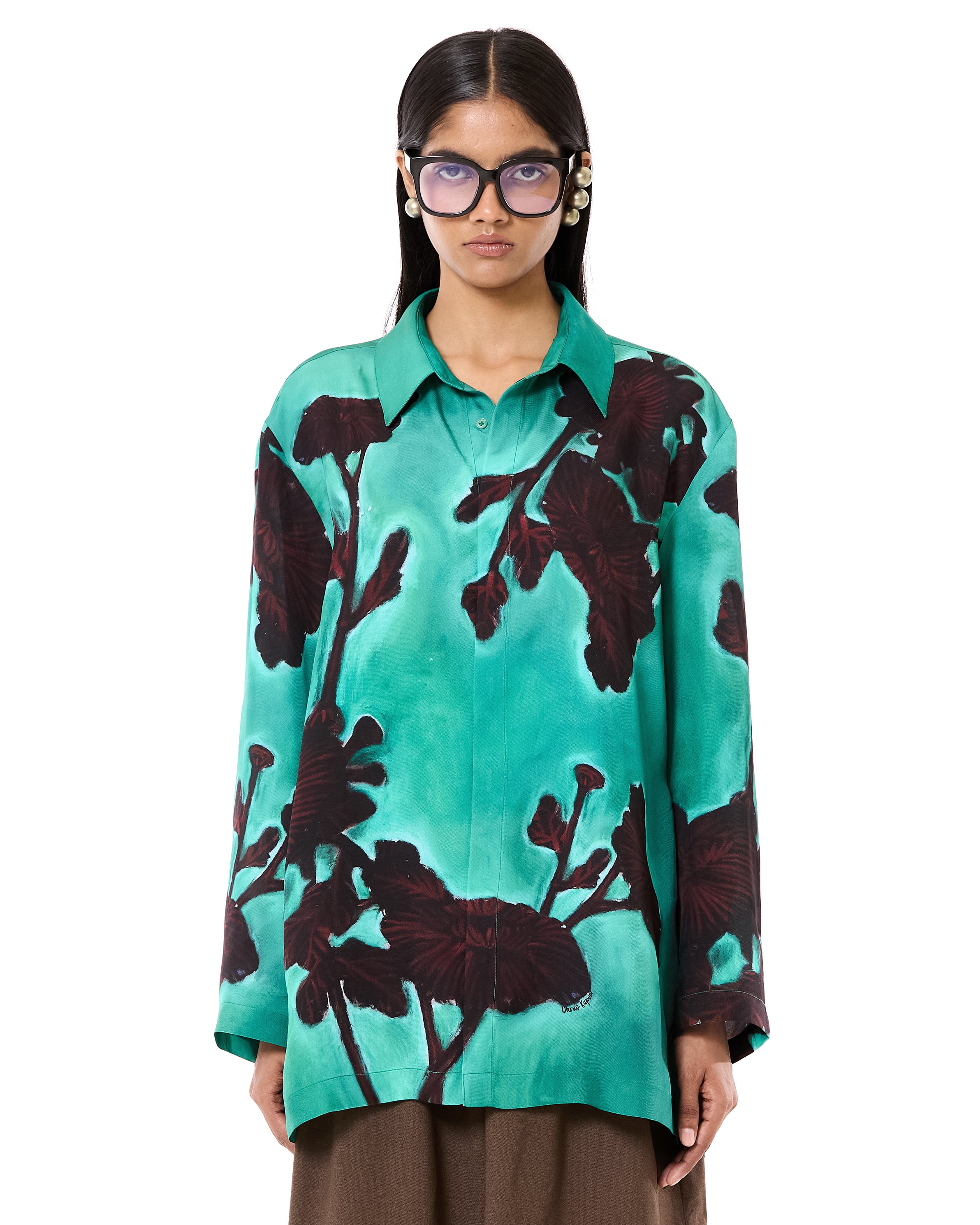 Engineered Print Pajama Shirt