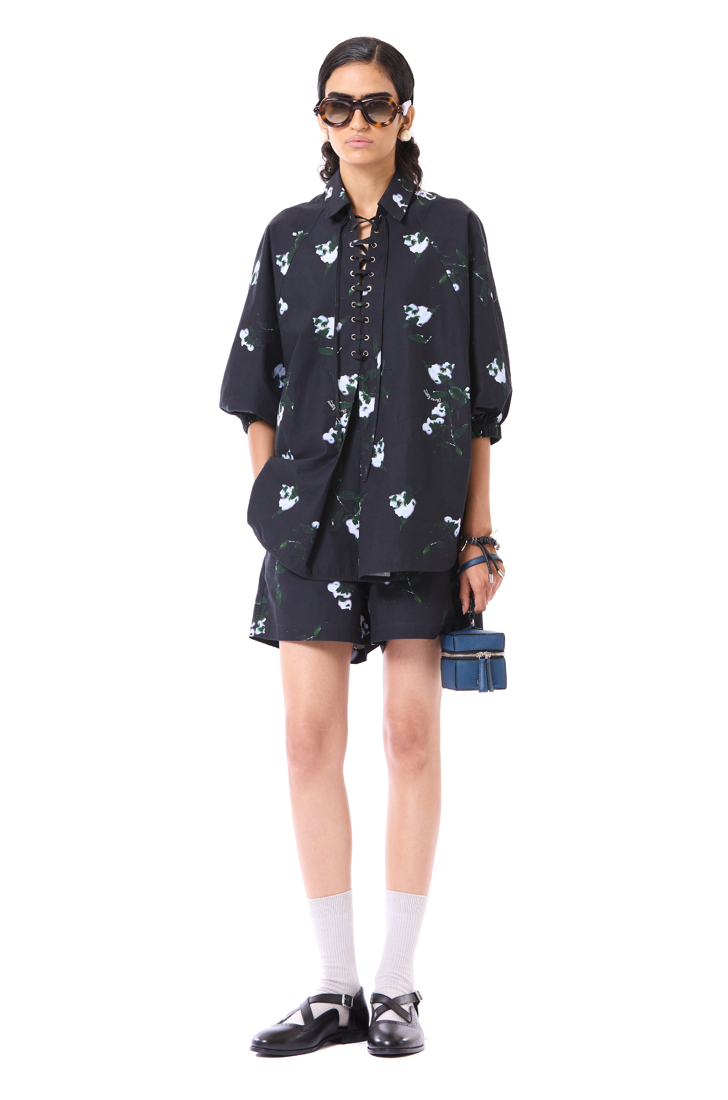 Printed Laced Polo Co-ord Set