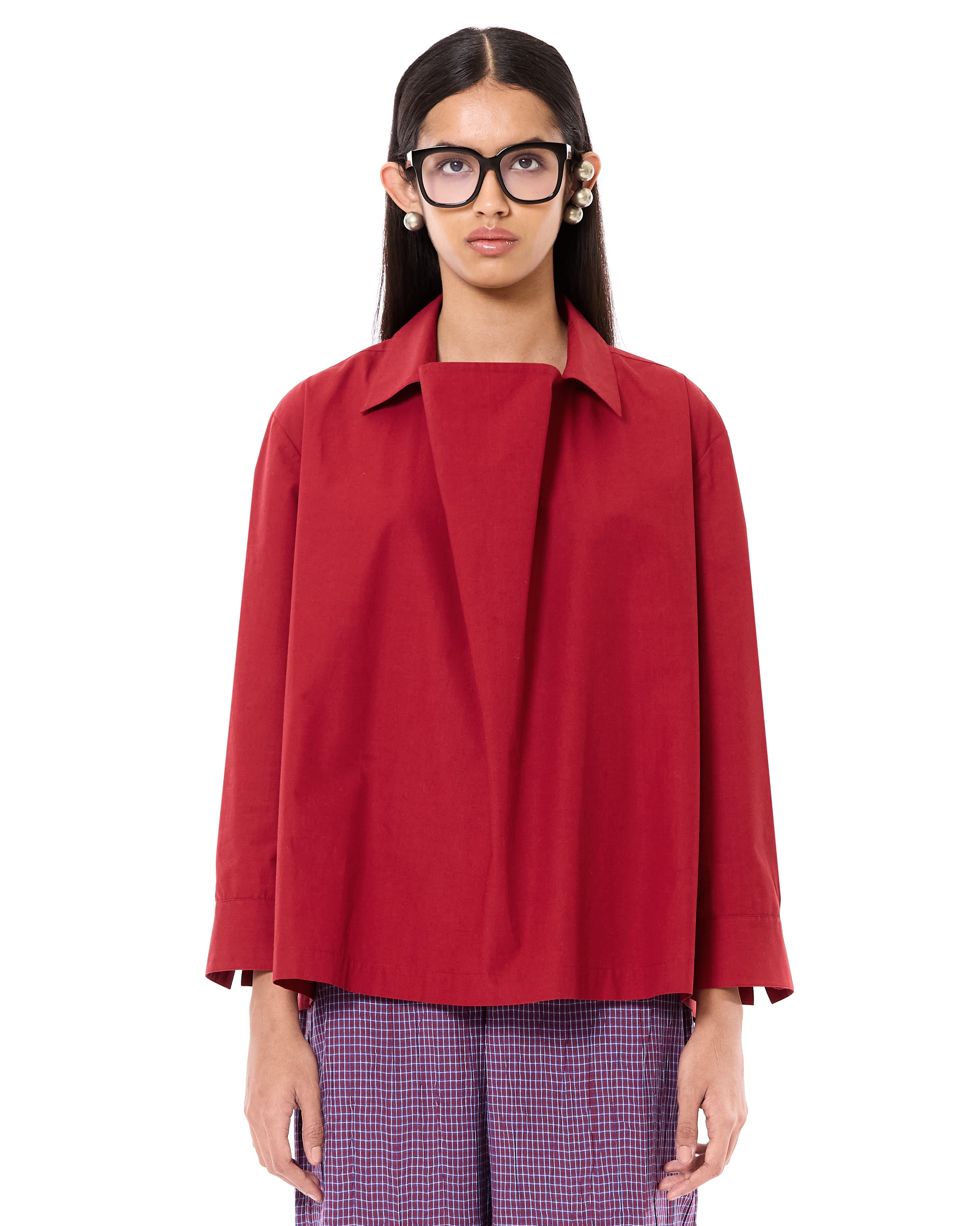 Cowl Neck Polo Shirt
