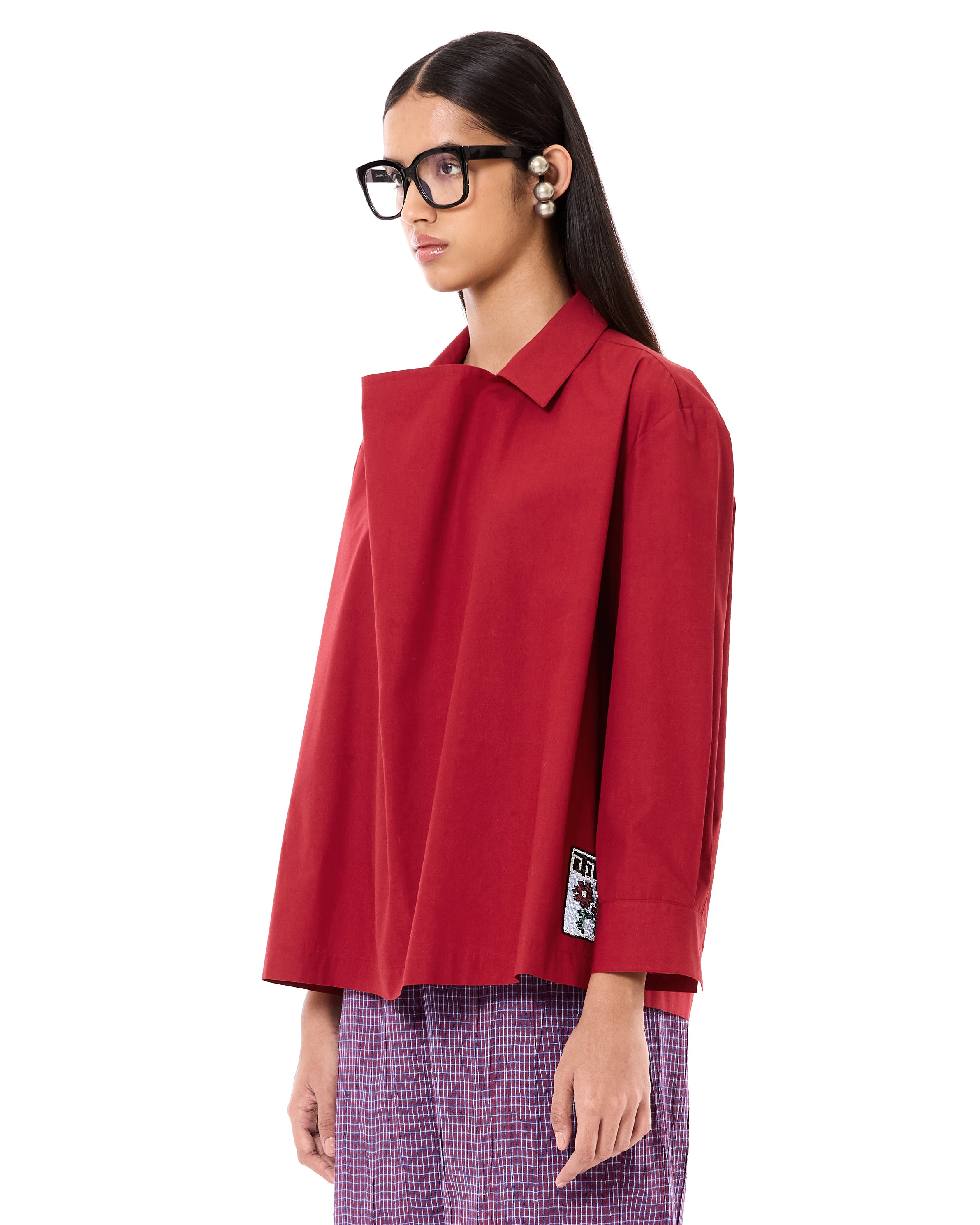 Cowl Neck Polo Shirt