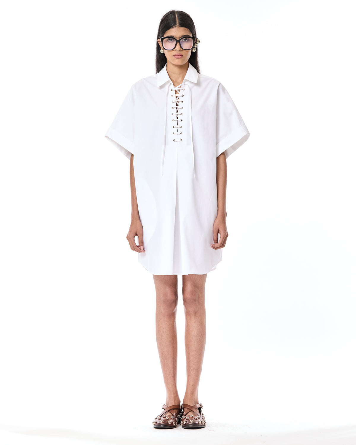 Laced Mini Polo Dress