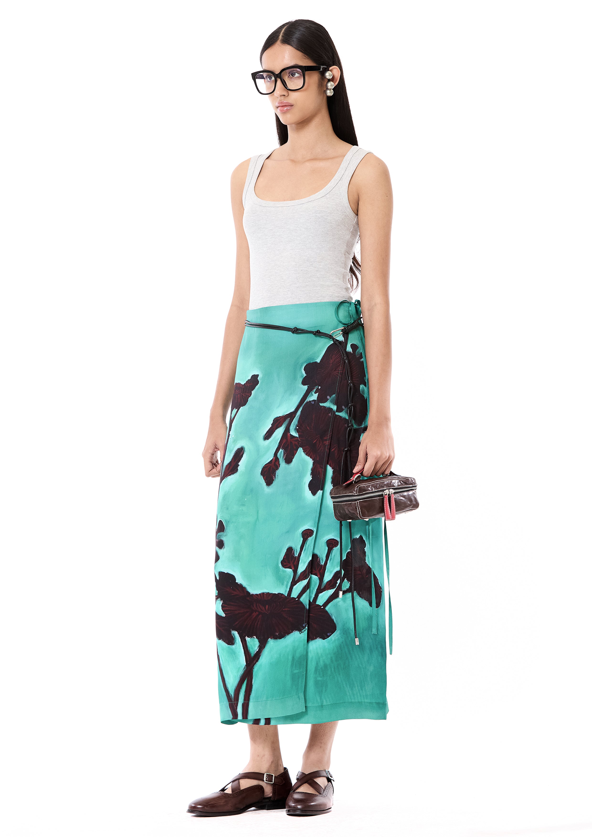 Engineered Wrap Skirt