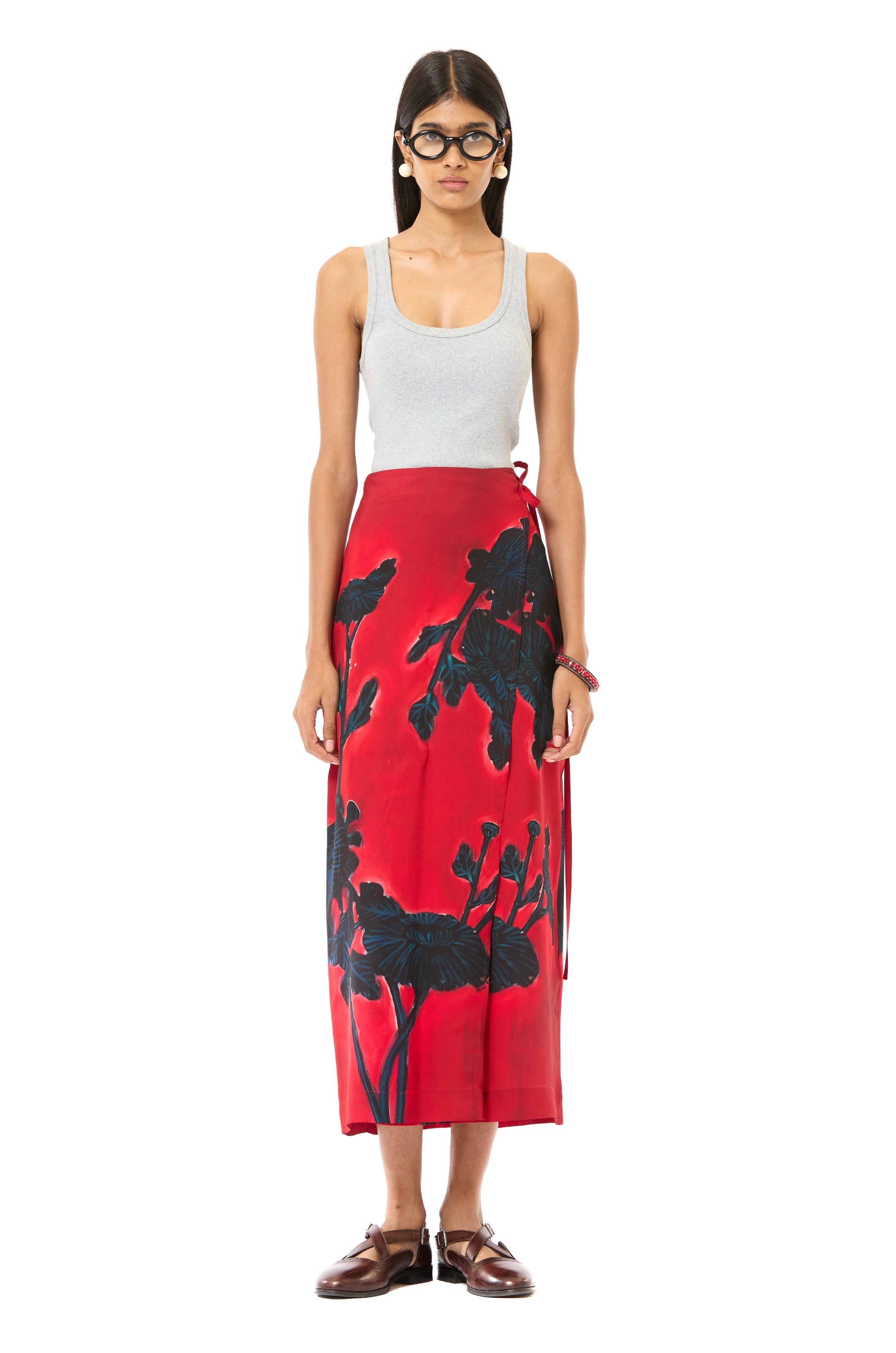 Engineered Wrap Skirt