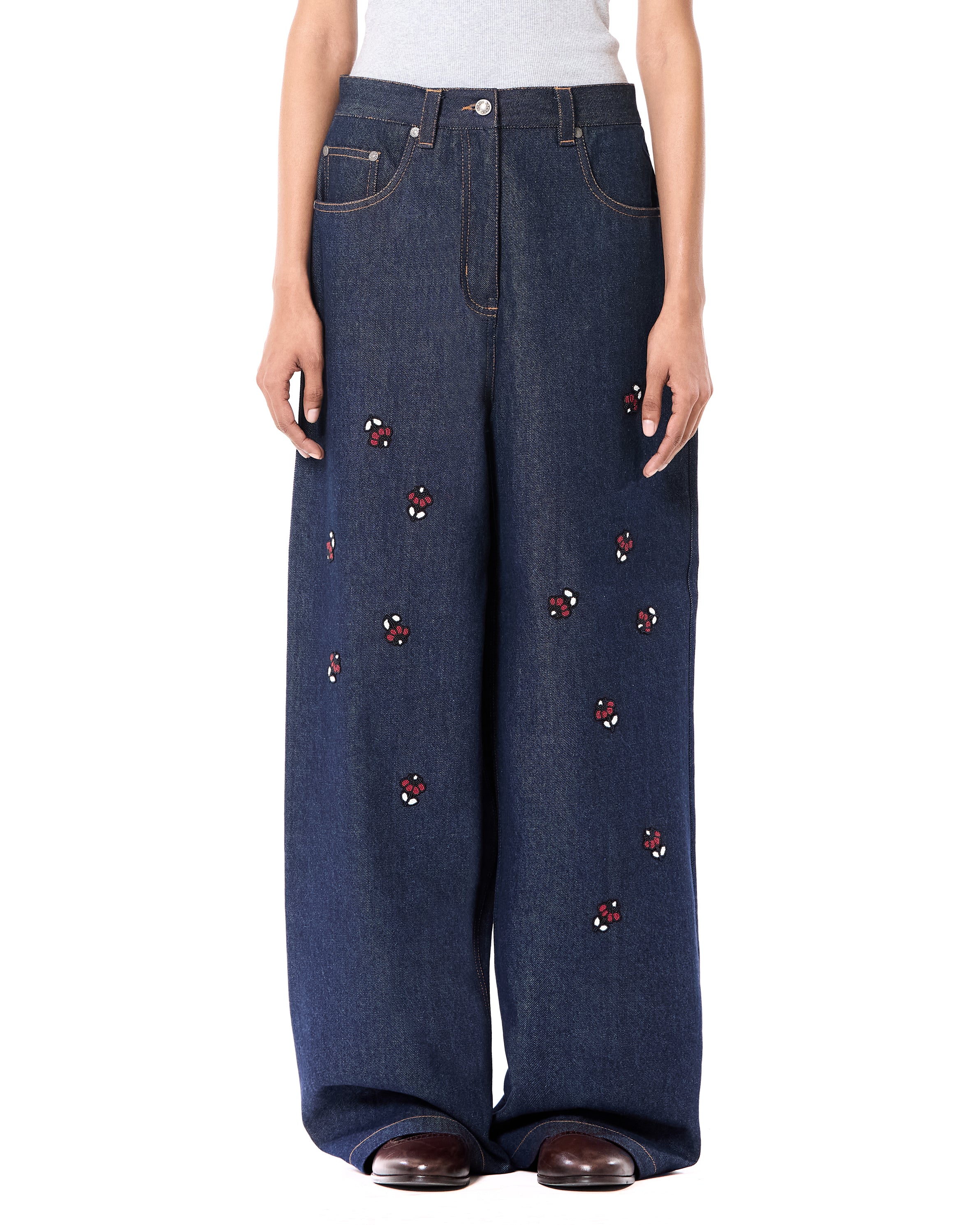 Handcrafted Wide Leg Jeans