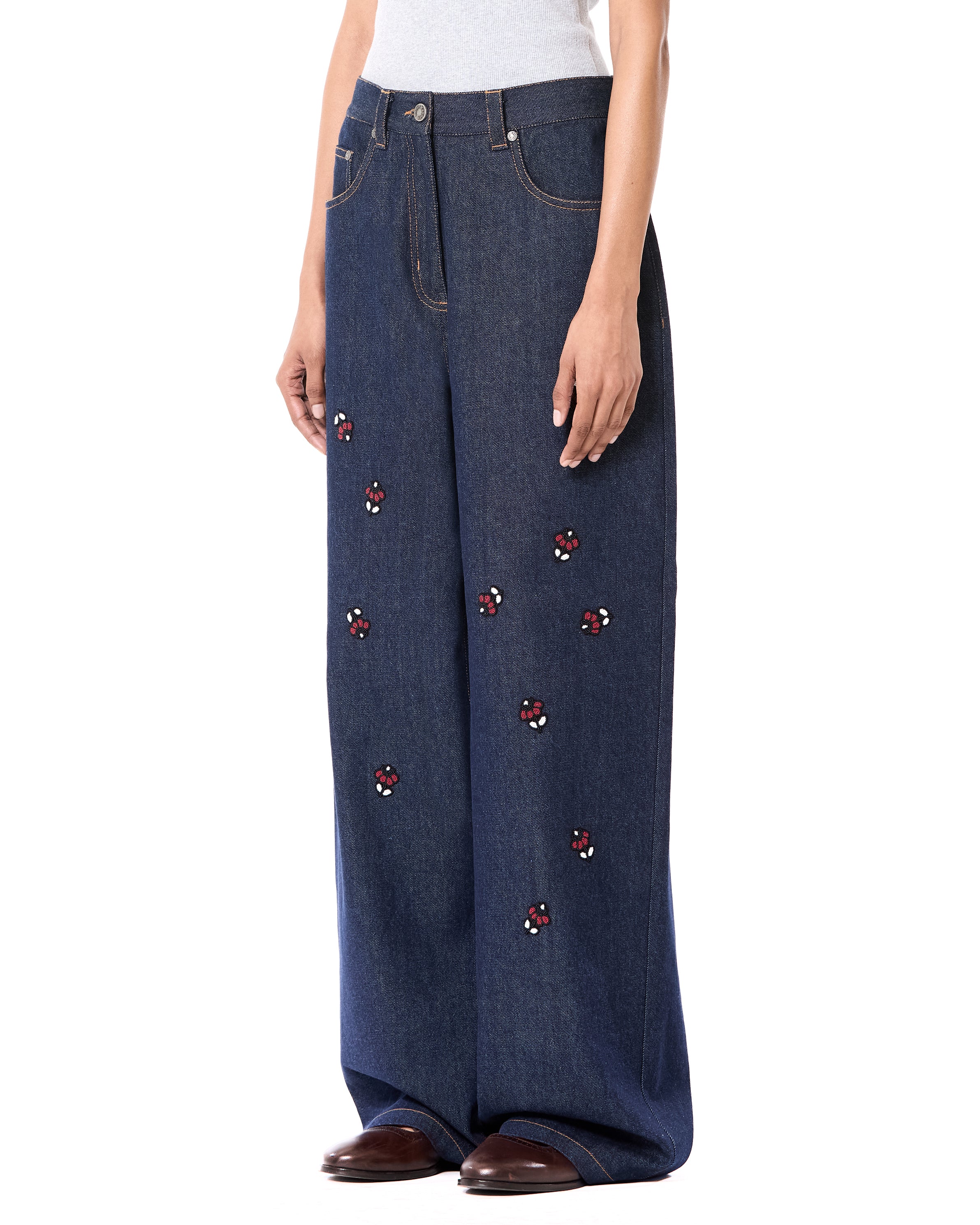 Handcrafted Wide Leg Jeans