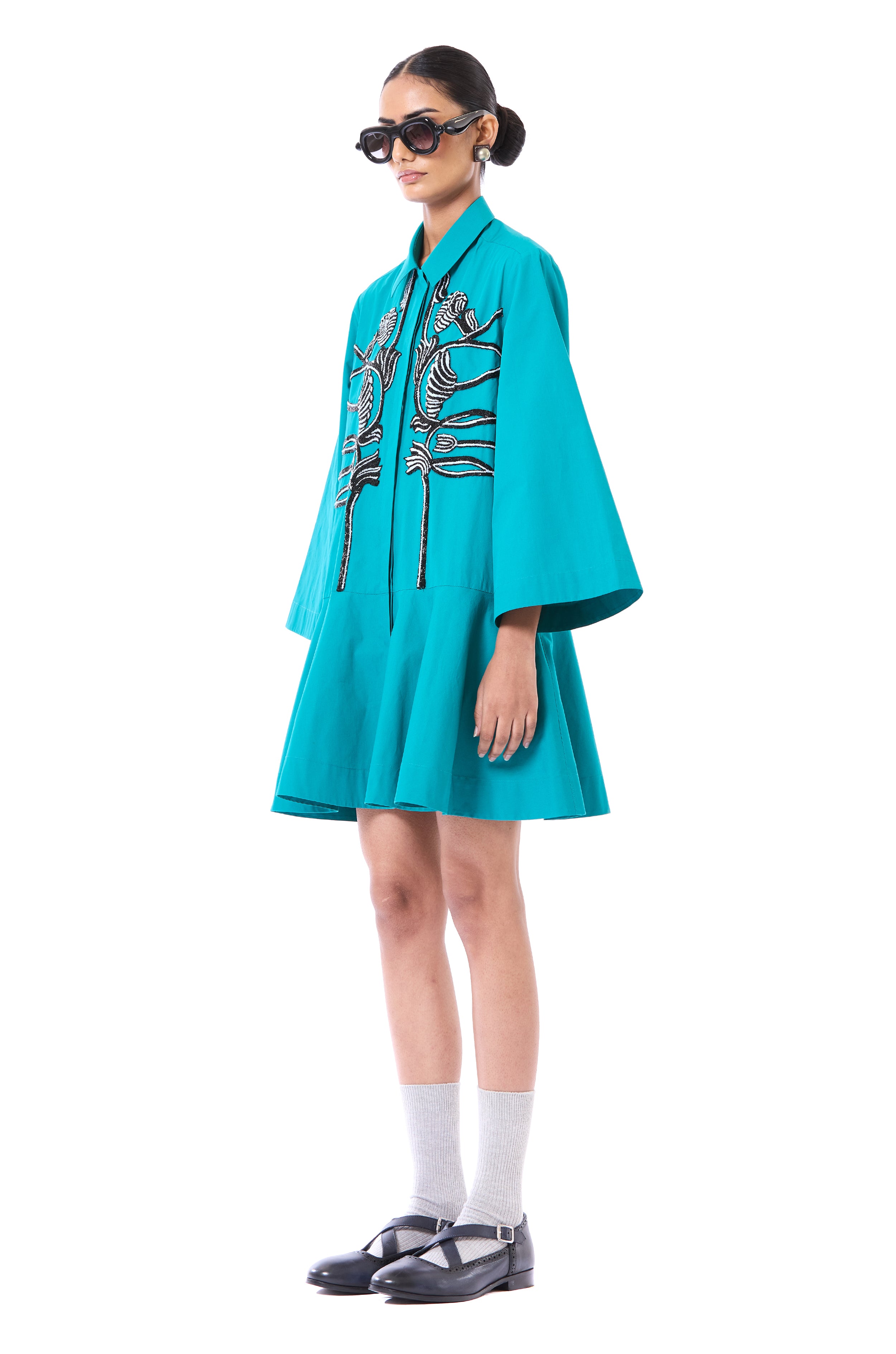 Handcrafted Flared Mini Dress