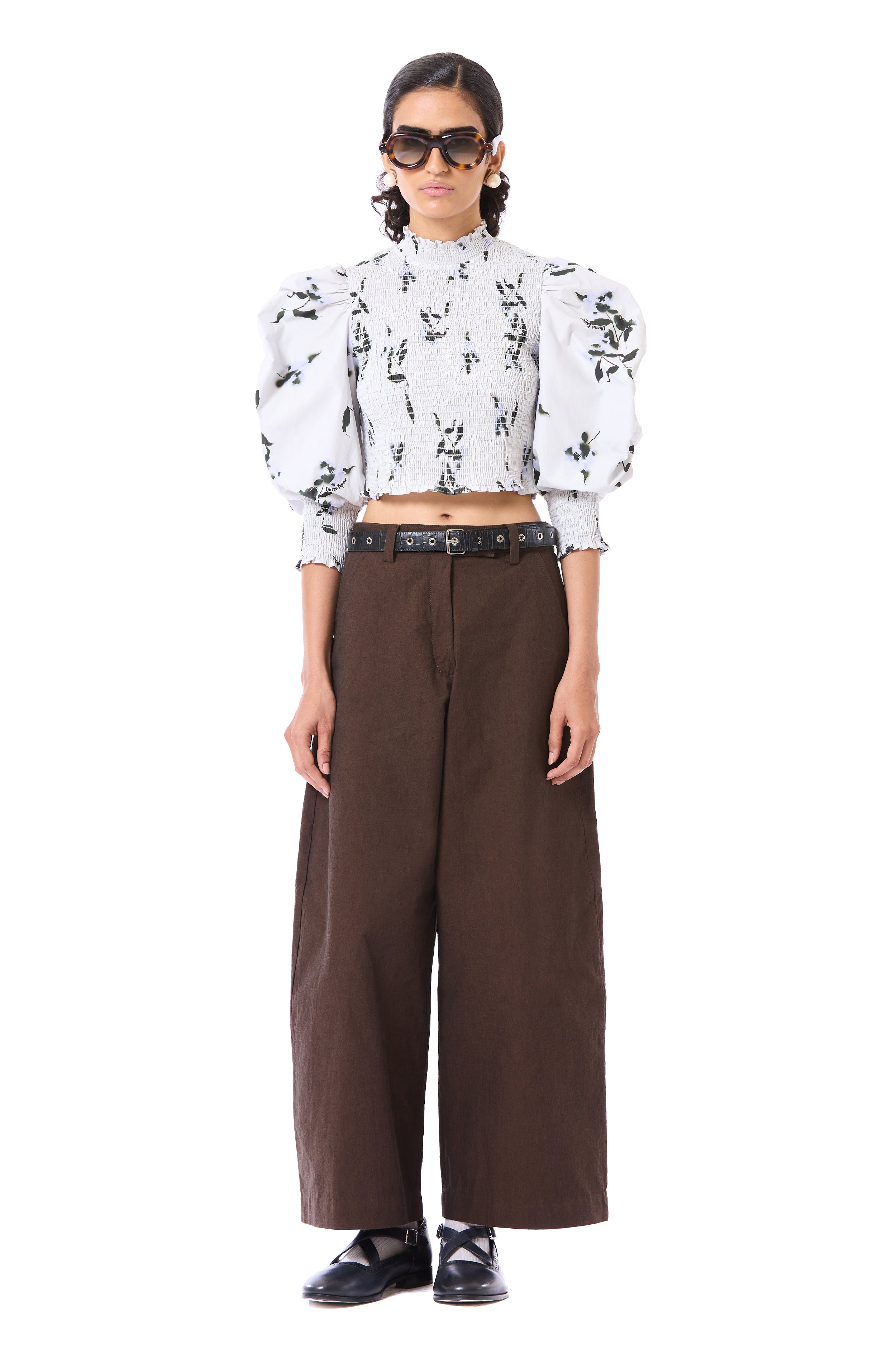 Cropped Barrel Pants