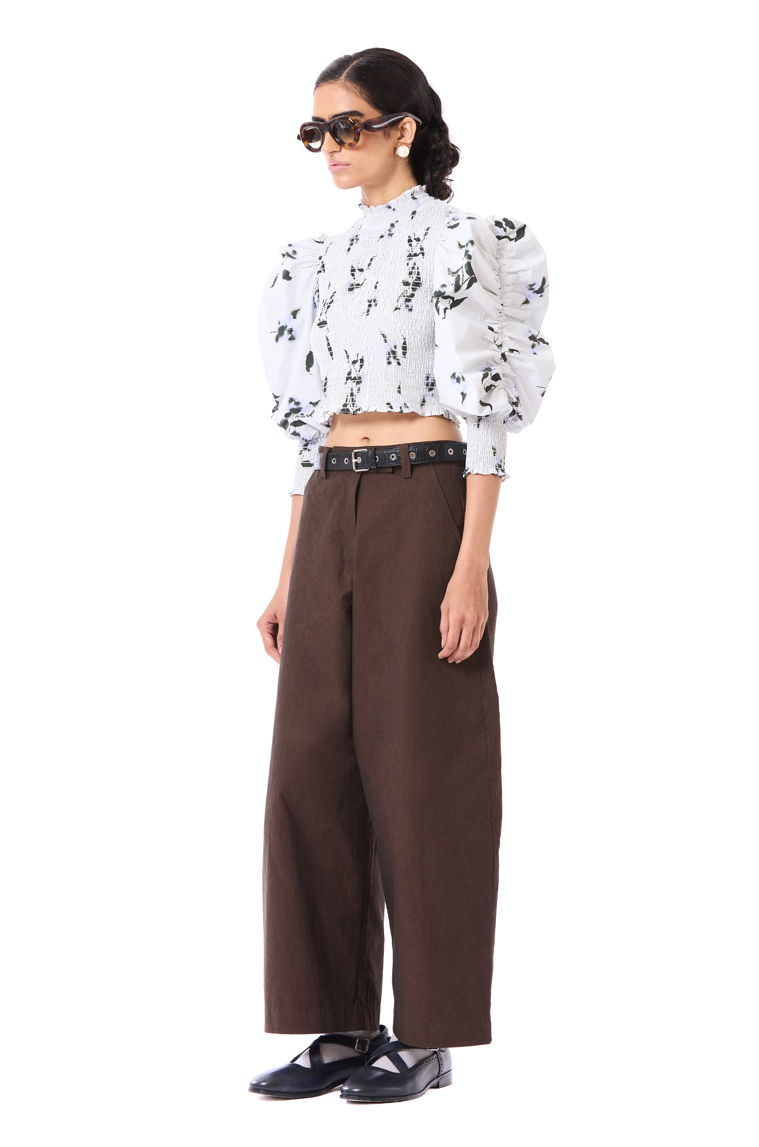 Cropped Barrel Pants