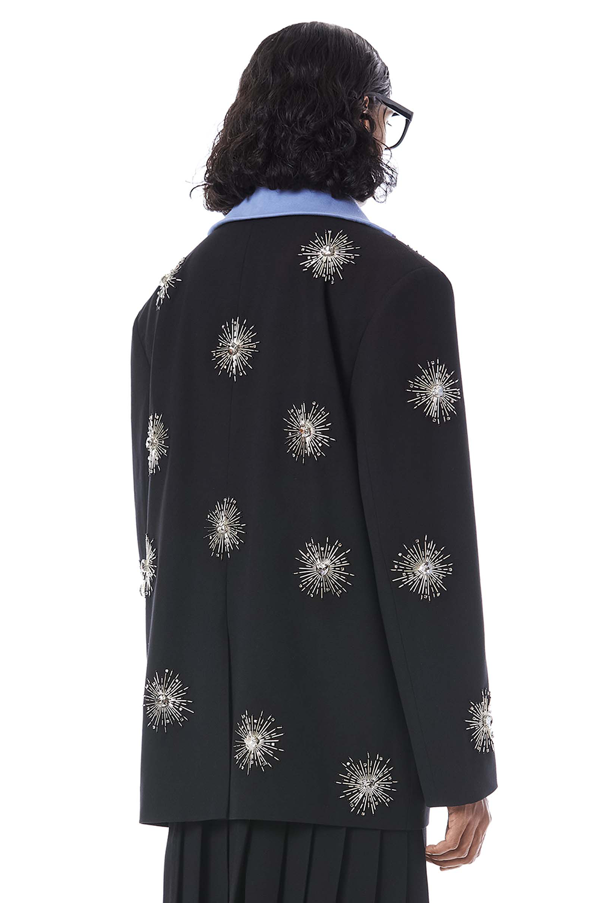 CROP CIRCLES HAND EMBROIDERED BLAZER