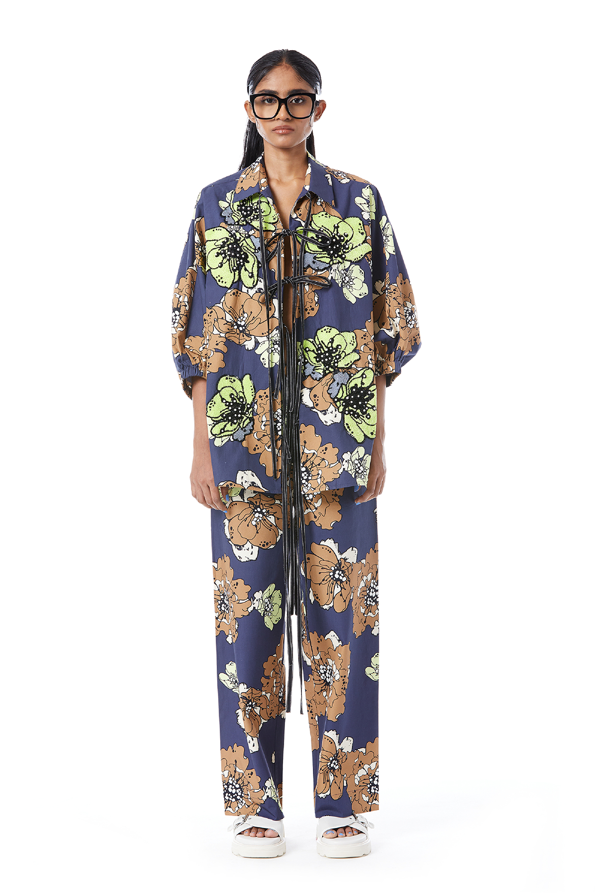 FLORA HAND EMBROIDERED CO-ORD SET
