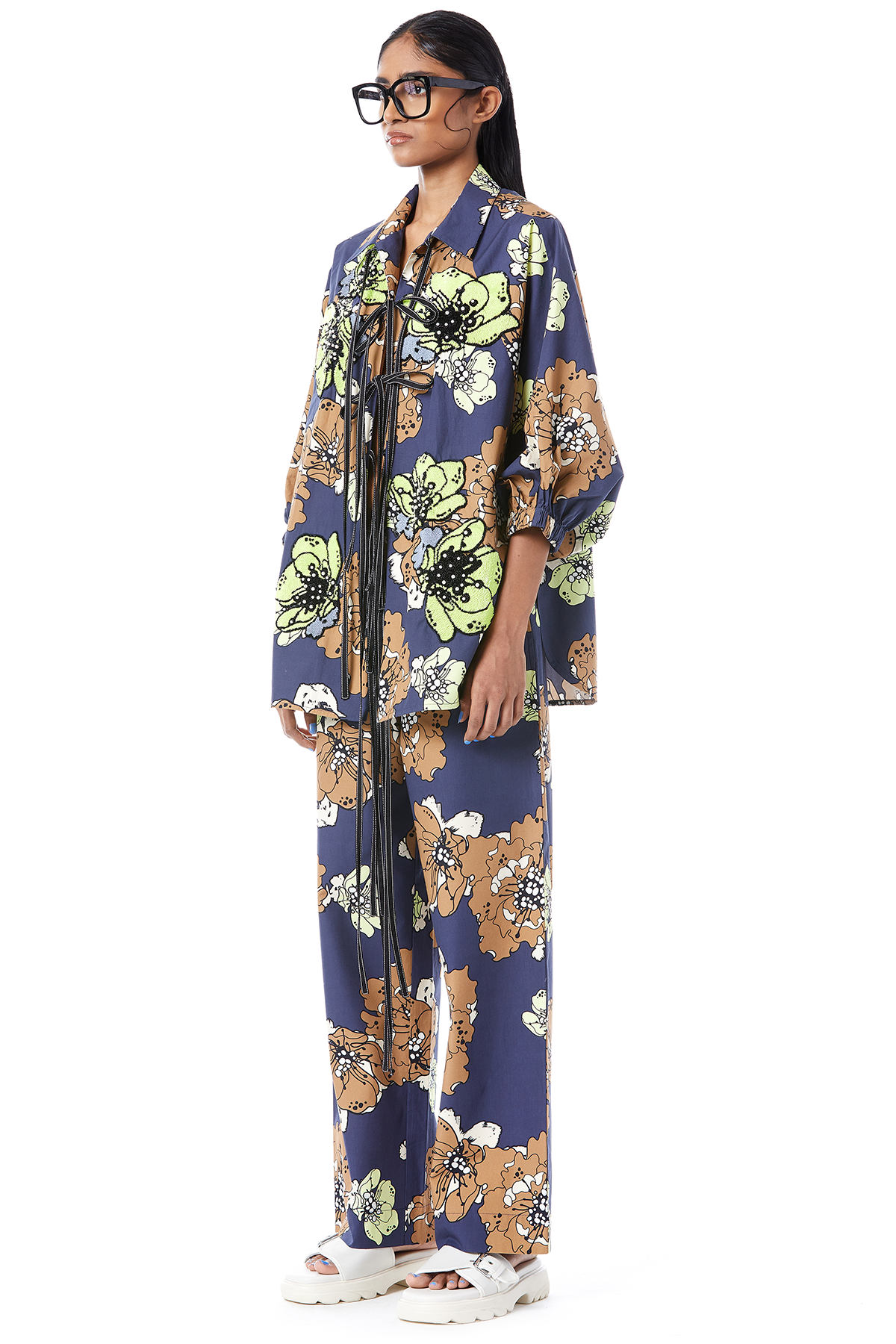 FLORA HAND EMBROIDERED CO-ORD SET