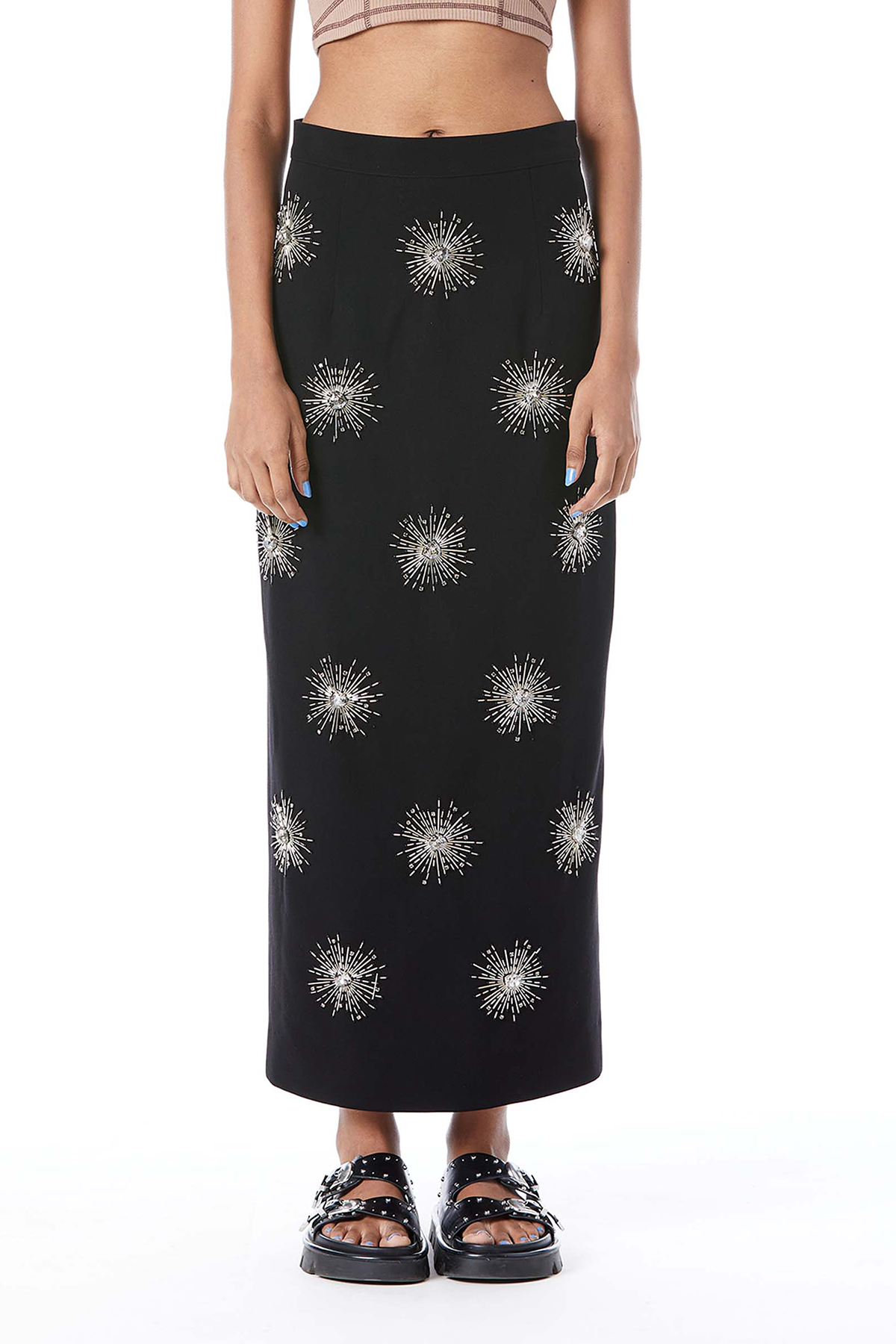 HAND EMBROIDERED CROP CIRCLES SKIRT