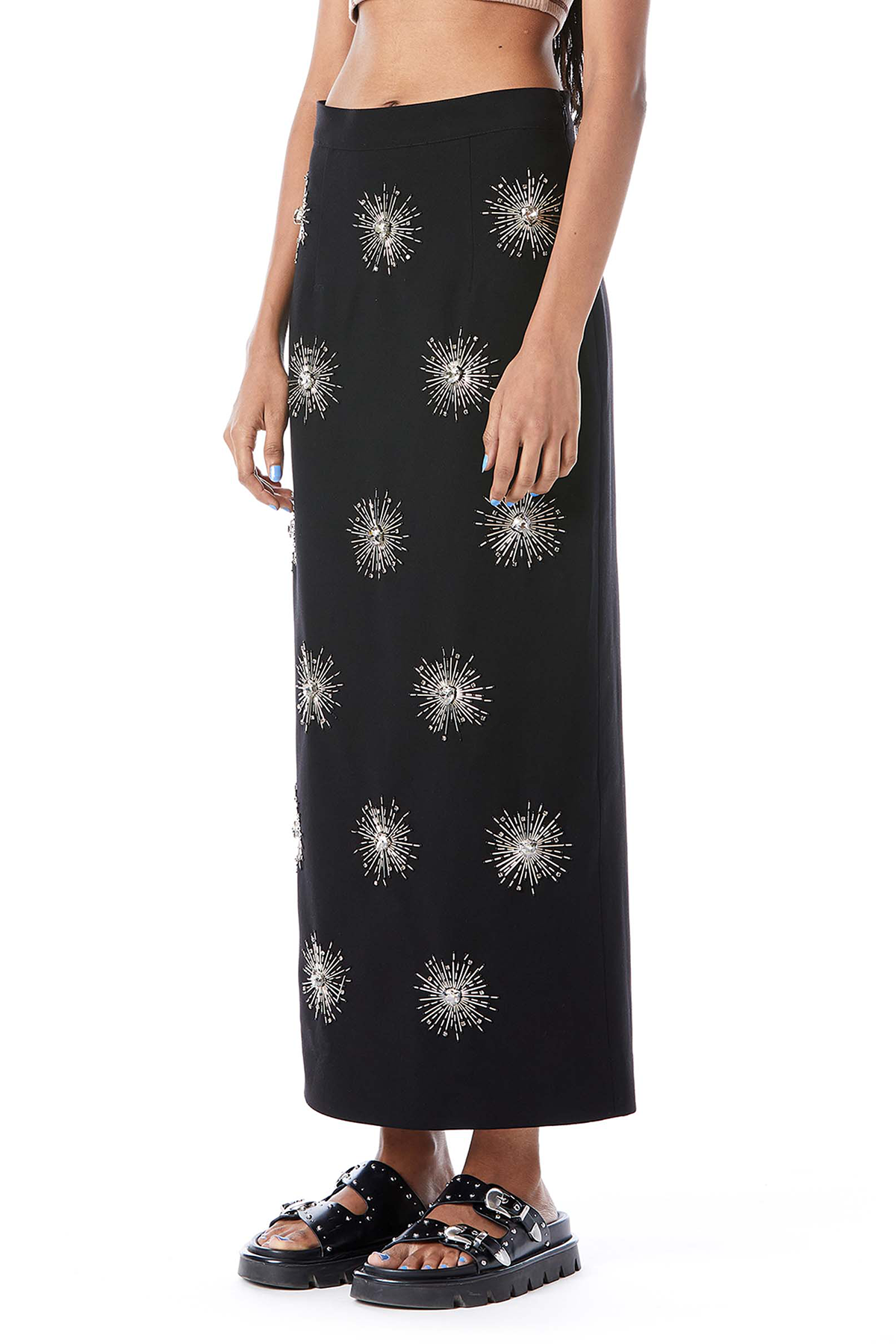 HAND EMBROIDERED CROP CIRCLES SKIRT