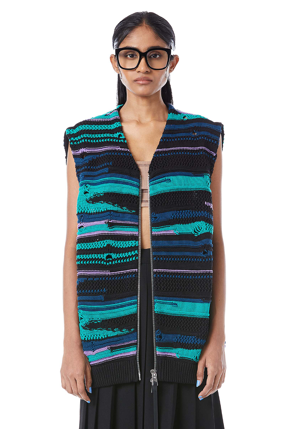MULTI KNIT POINTELLE VEST
