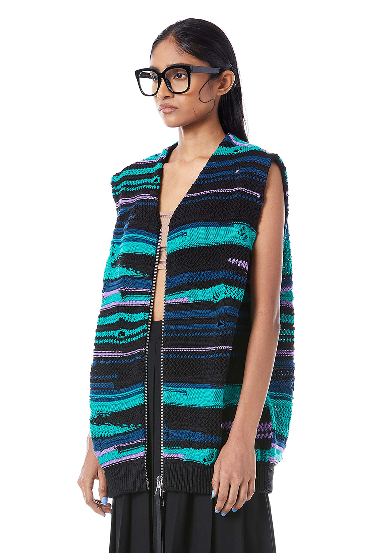 MULTI KNIT POINTELLE VEST