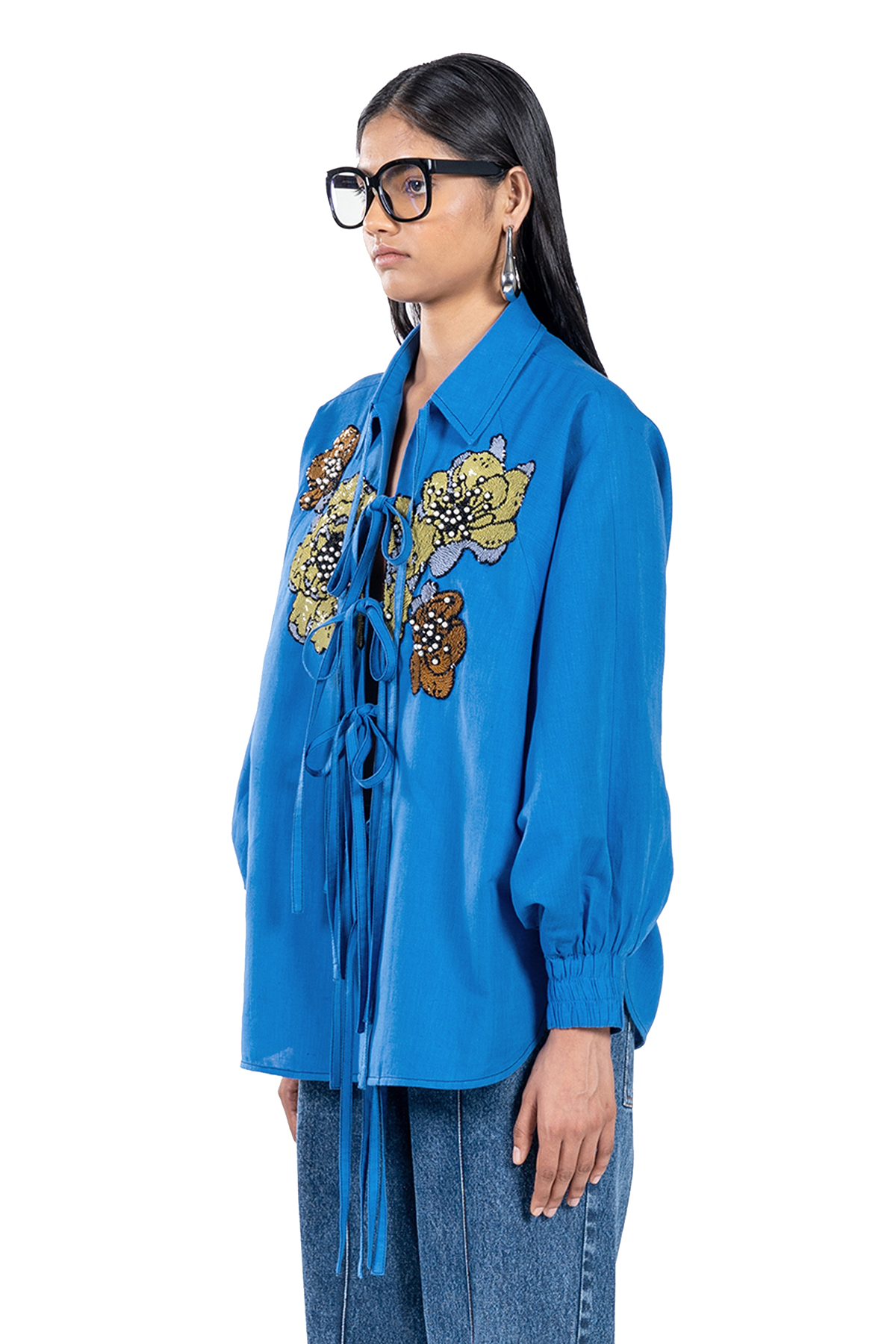FLORA HAND EMBROIDERED SHIRT
