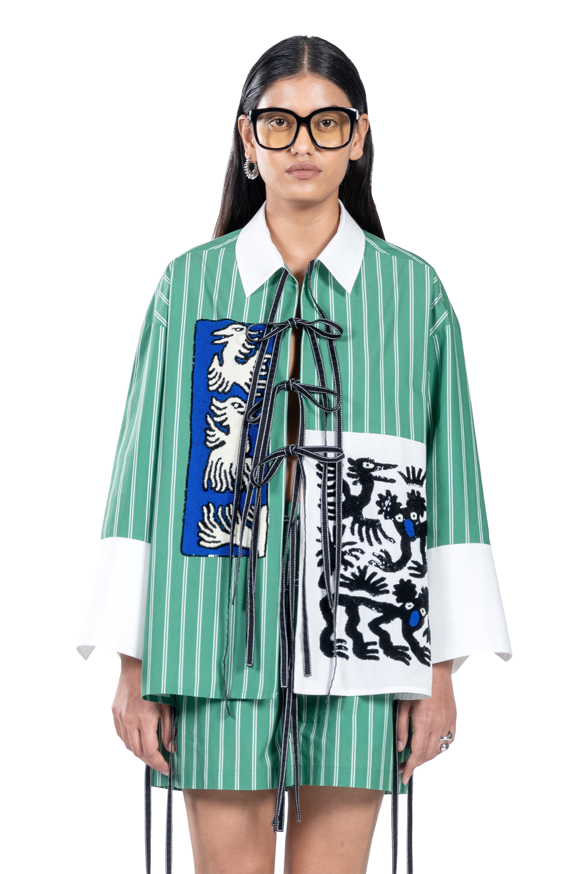 Handcrafted Striper Co-Ord Set