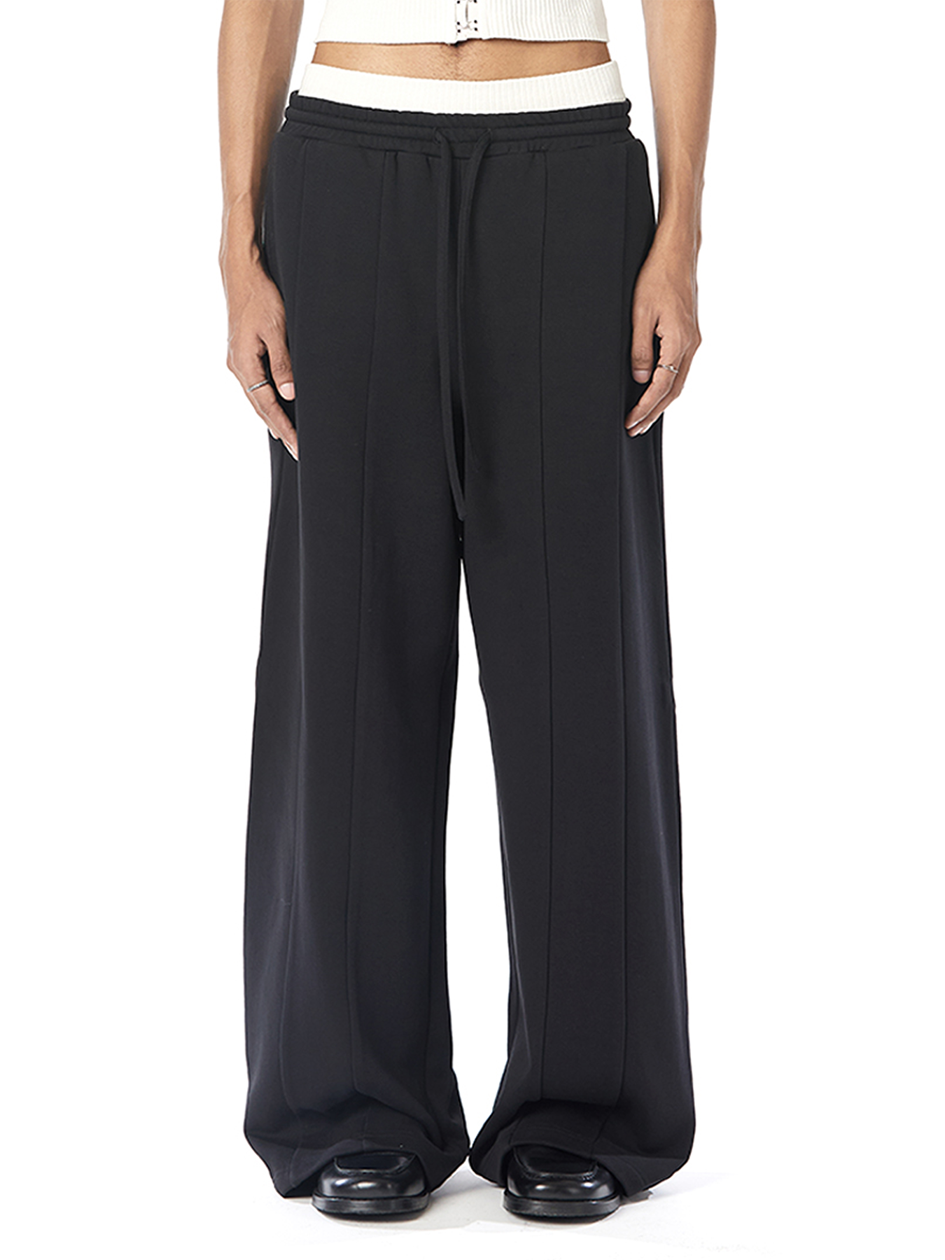 Paneled Baggy Sweatpants (Elasticated)