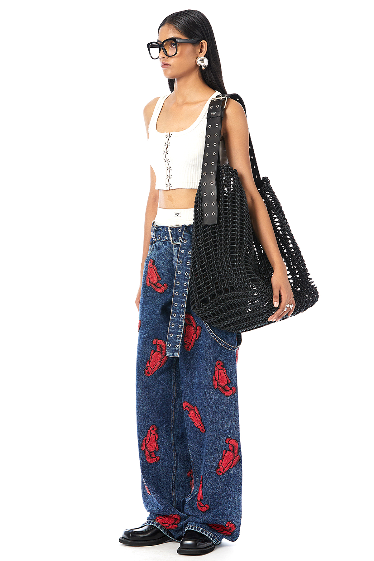 Handcrafted Bunny Jeans with Belt