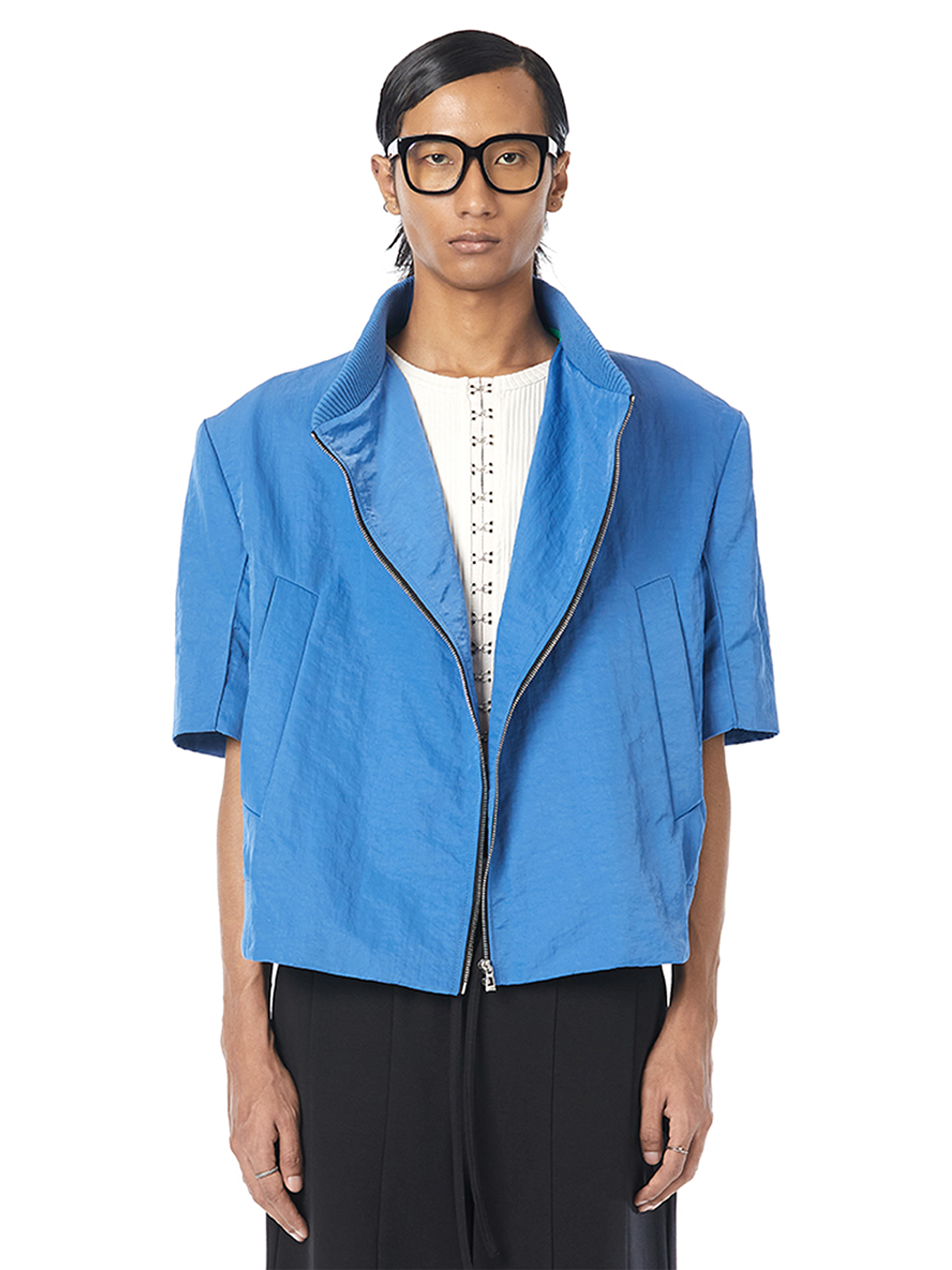 Expanded Half-Sleeves Bomber Jacket