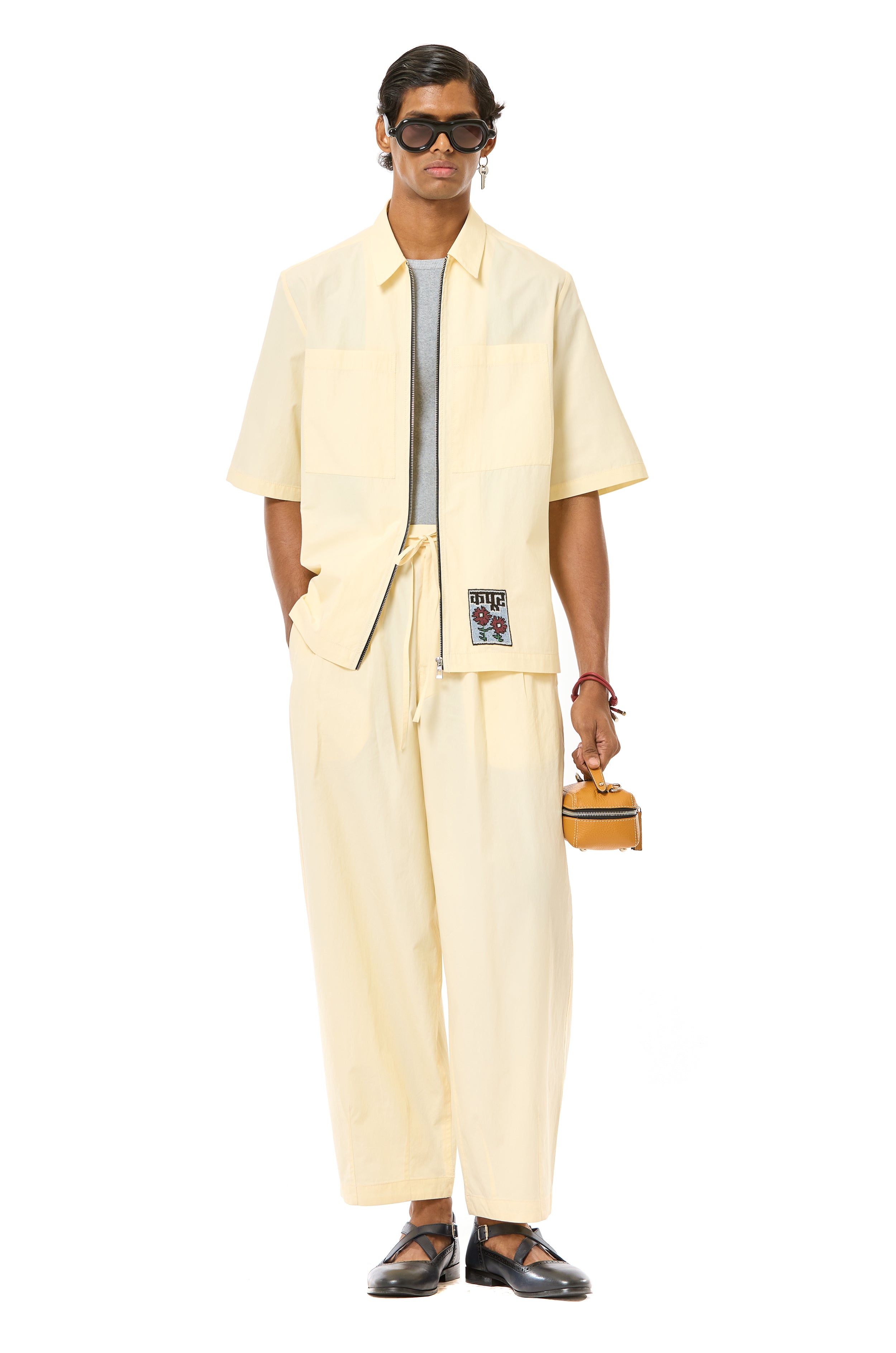 Pleated Barrel Pants